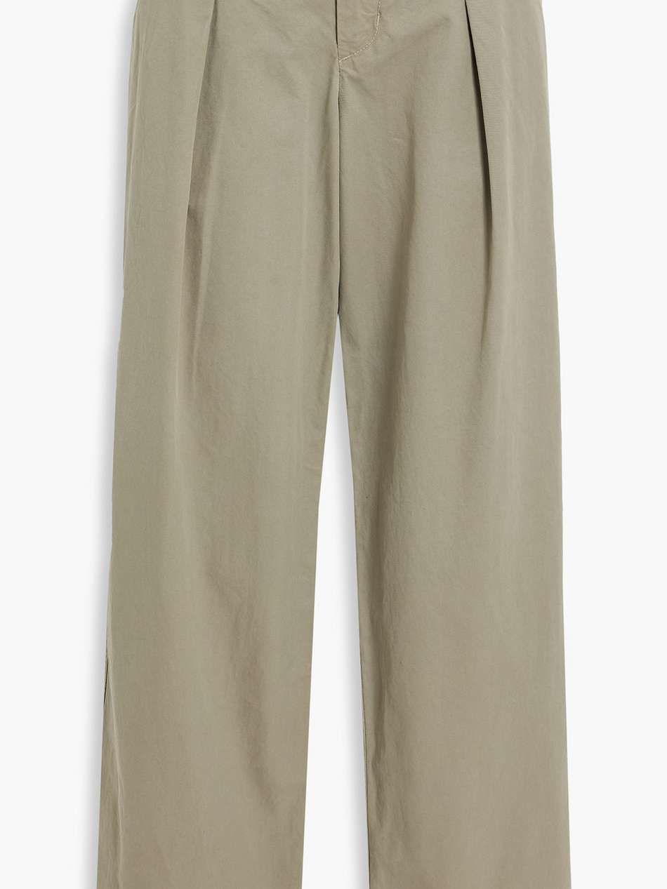lola cotton-twill wide-leg pants