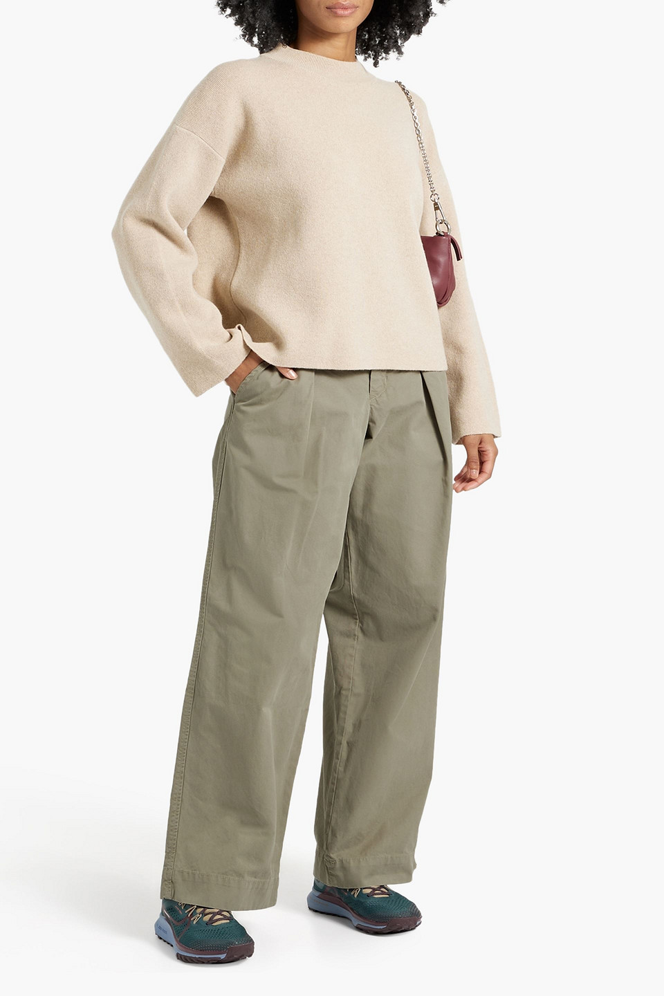 SLVRLAKE LOLA COTTON-TWILL WIDE-LEG PANTS