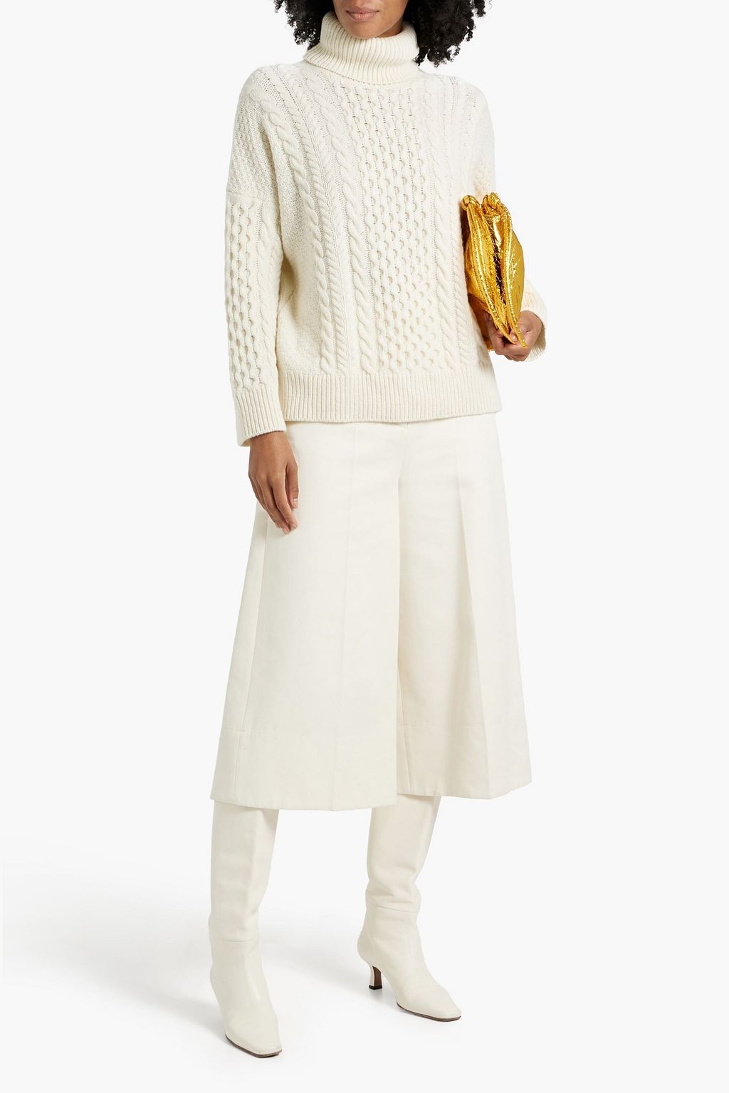 &DAUGHTER Annis cable-knit wool turtleneck sweater