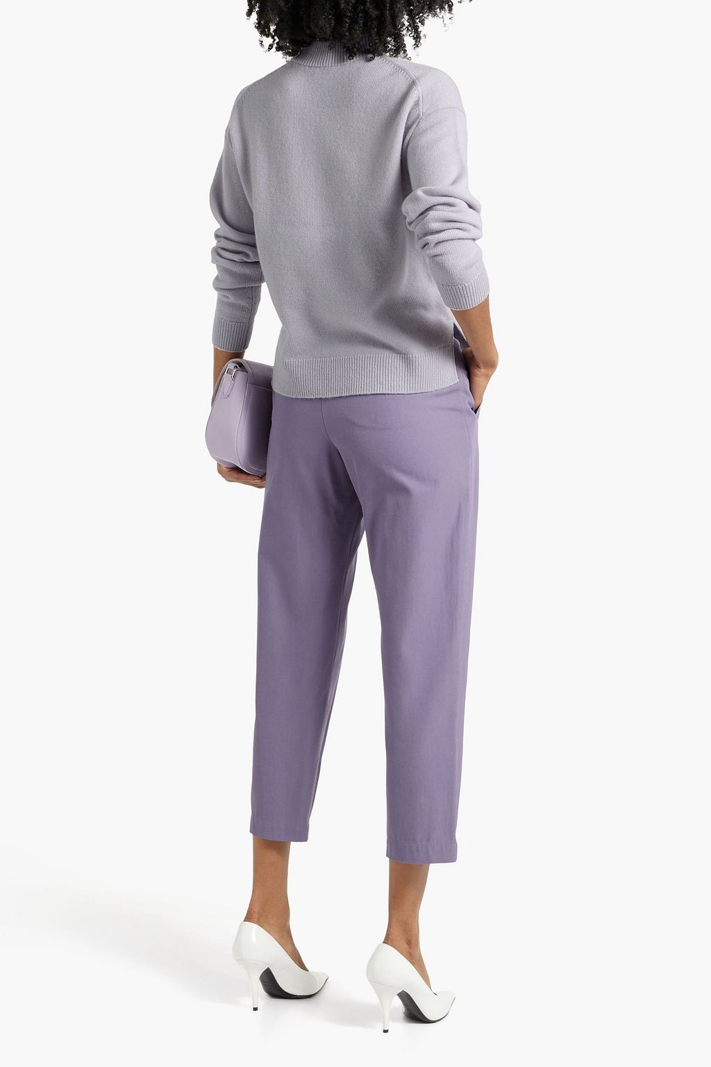 THEORY Wool and cashmere-blend half-zip sweater
