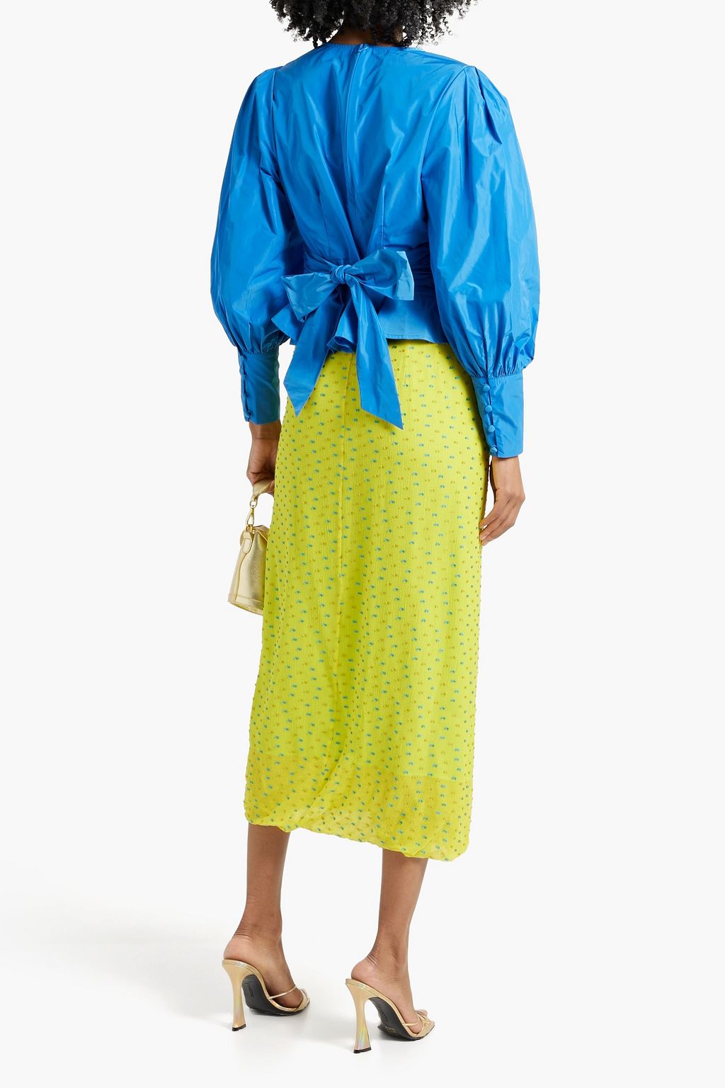 VERONICA BEARD Seema wrap-effect taffeta blouse
