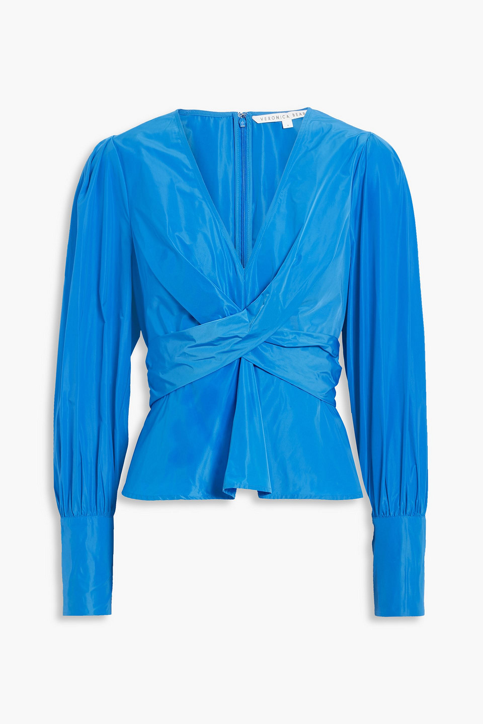 Seema wrap-effect taffeta blouse
