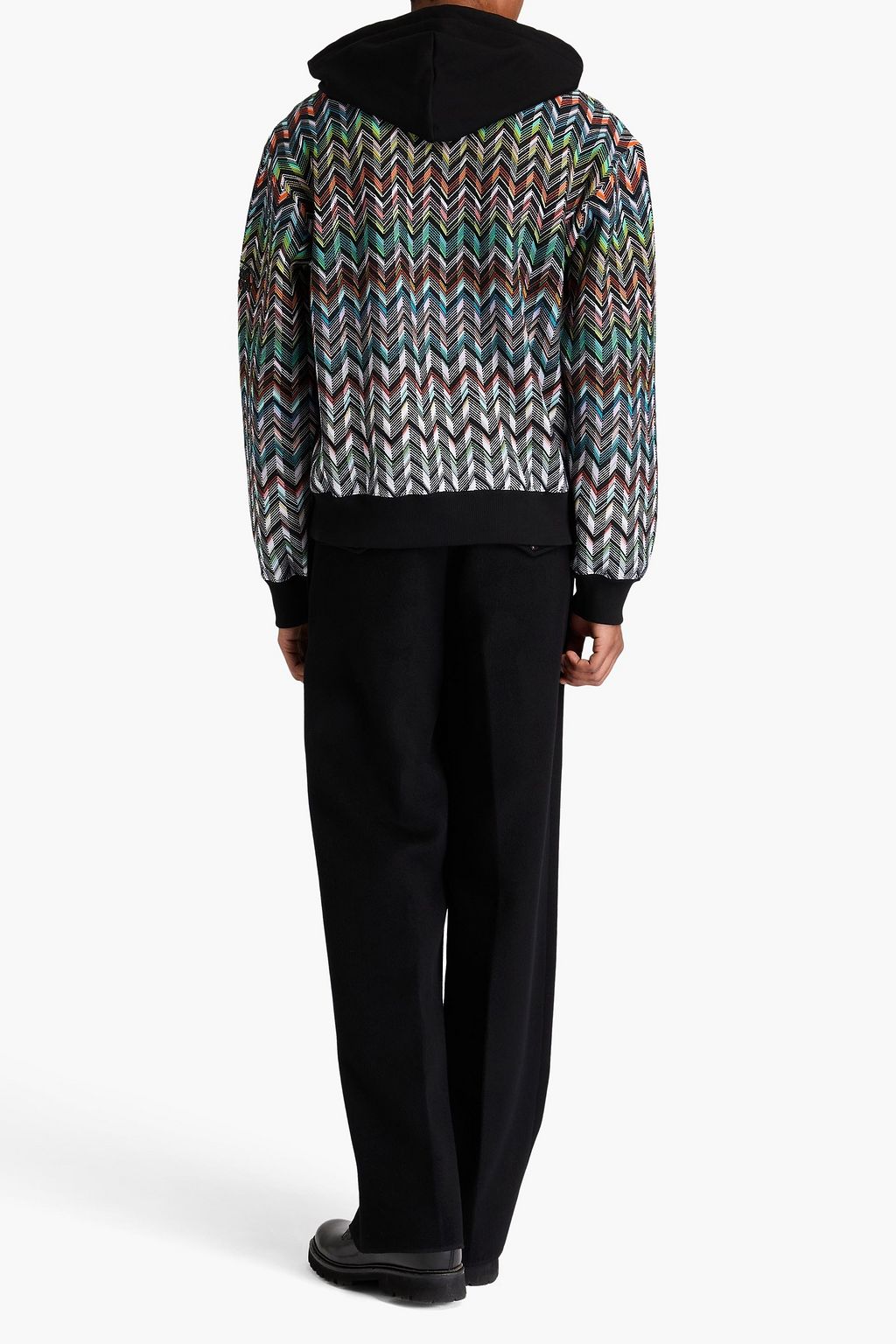 MISSONI كنزة هودي من مزيج من القطن بحبكة كروشيه