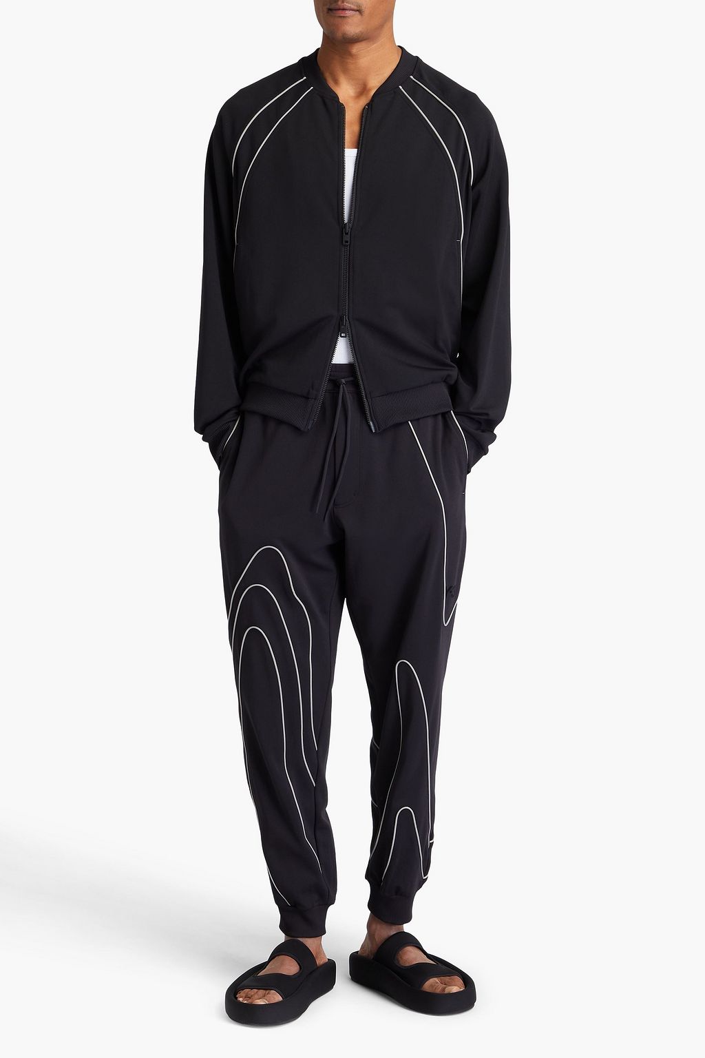Y-3 랩 스타일 니트 스웨터