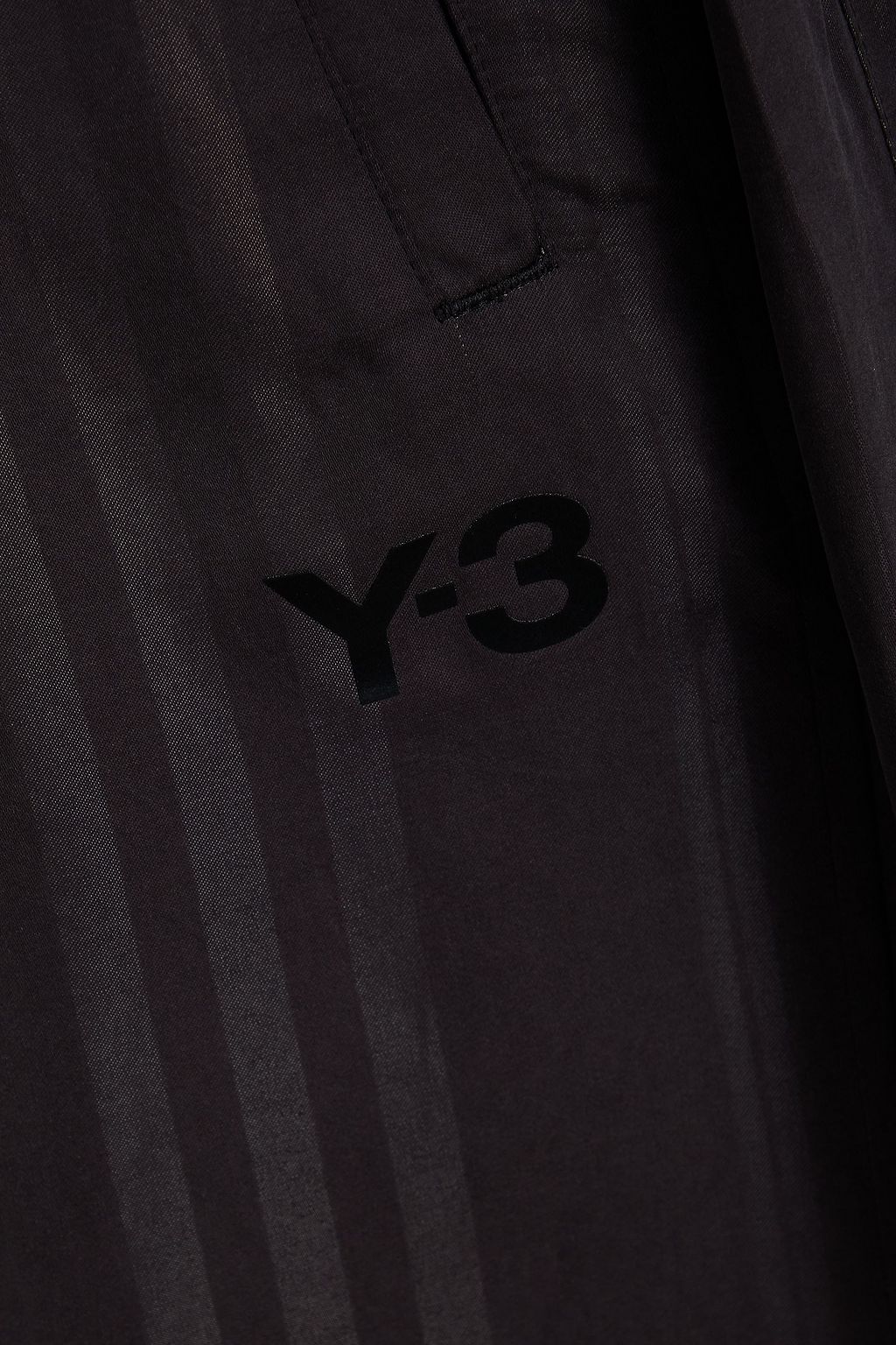 Y-3 Striped cupro-blend satin shorts