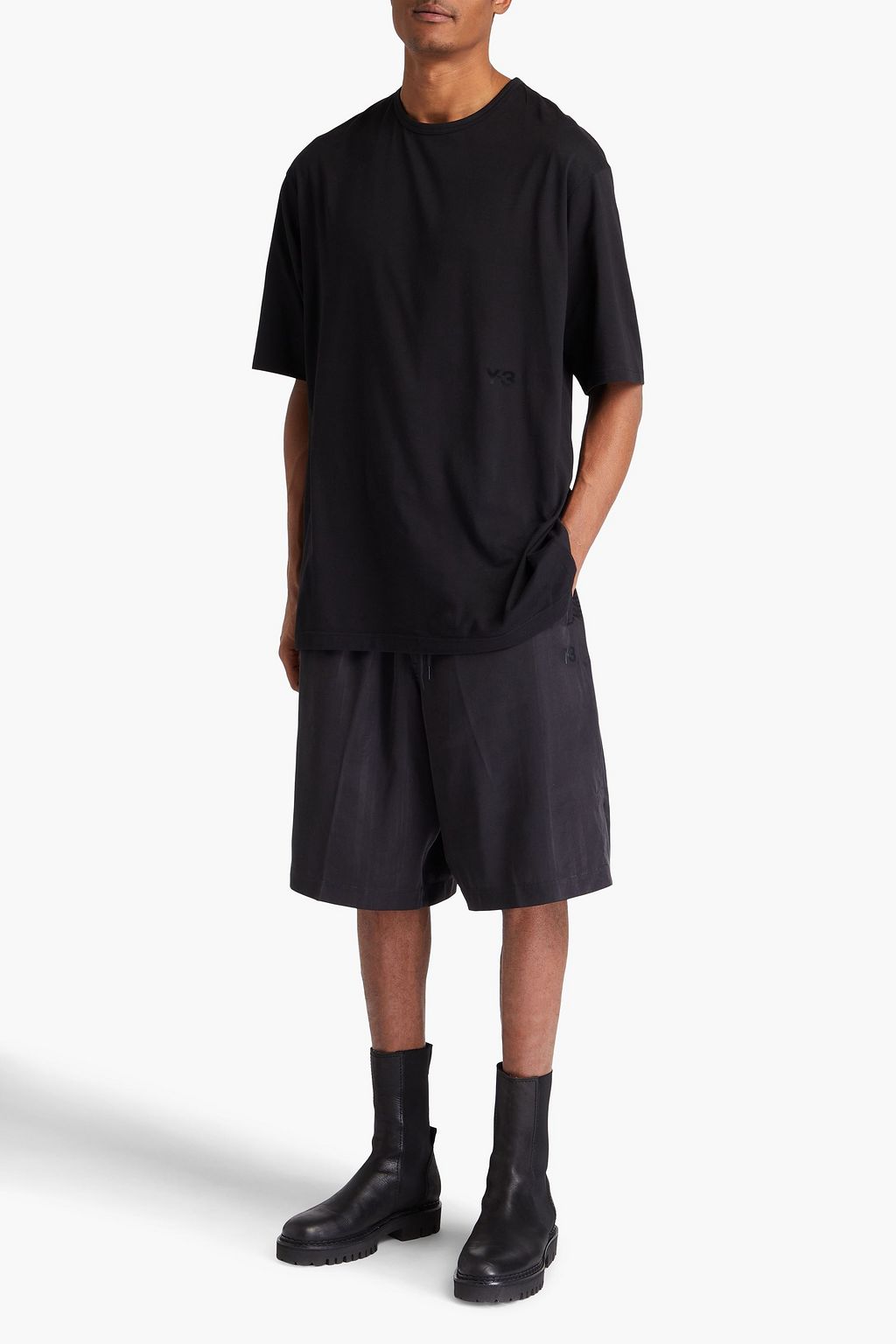 Y-3 Logo-print cotton-jersey T-shirt