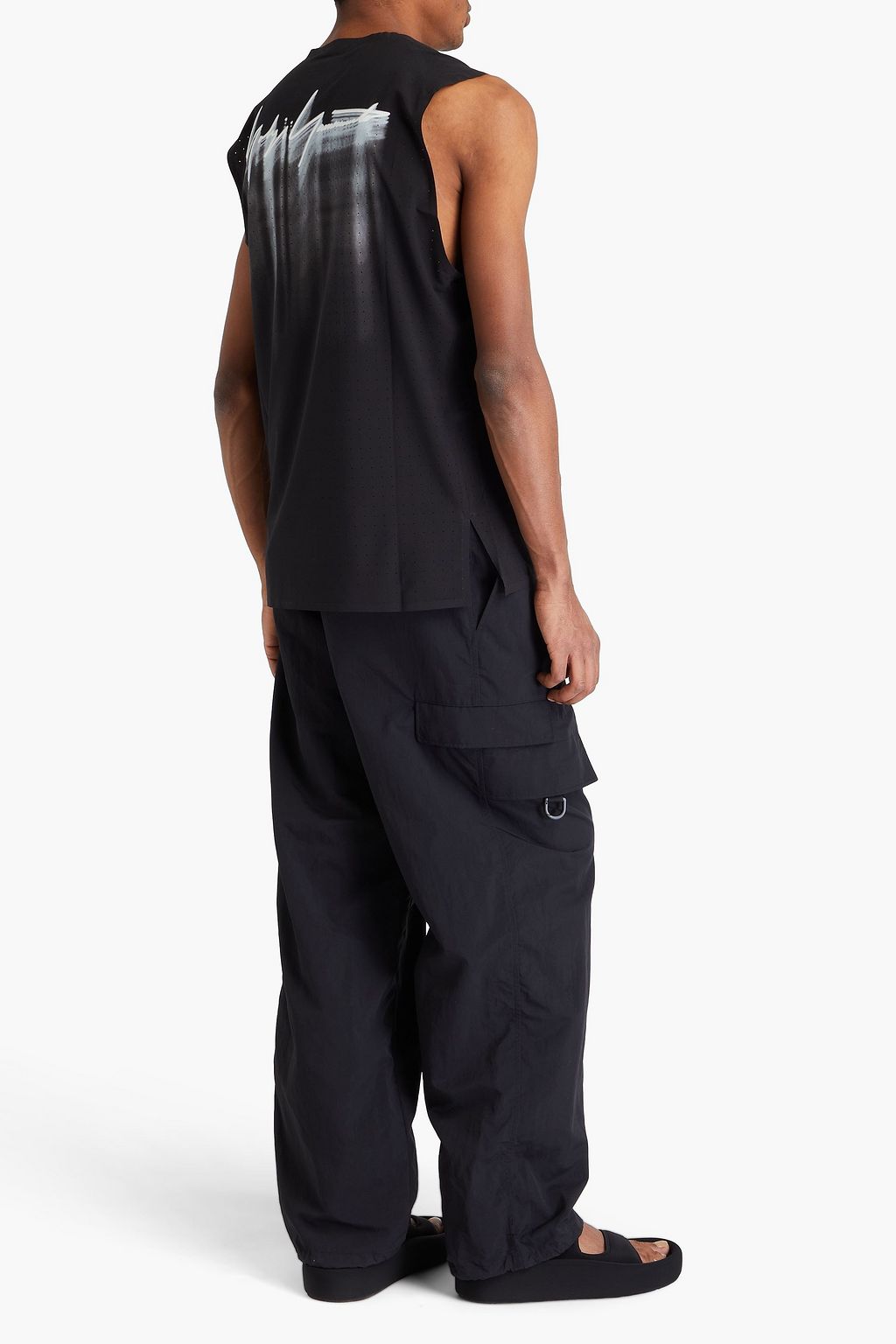 Y-3 Printed stretch-jersey tank