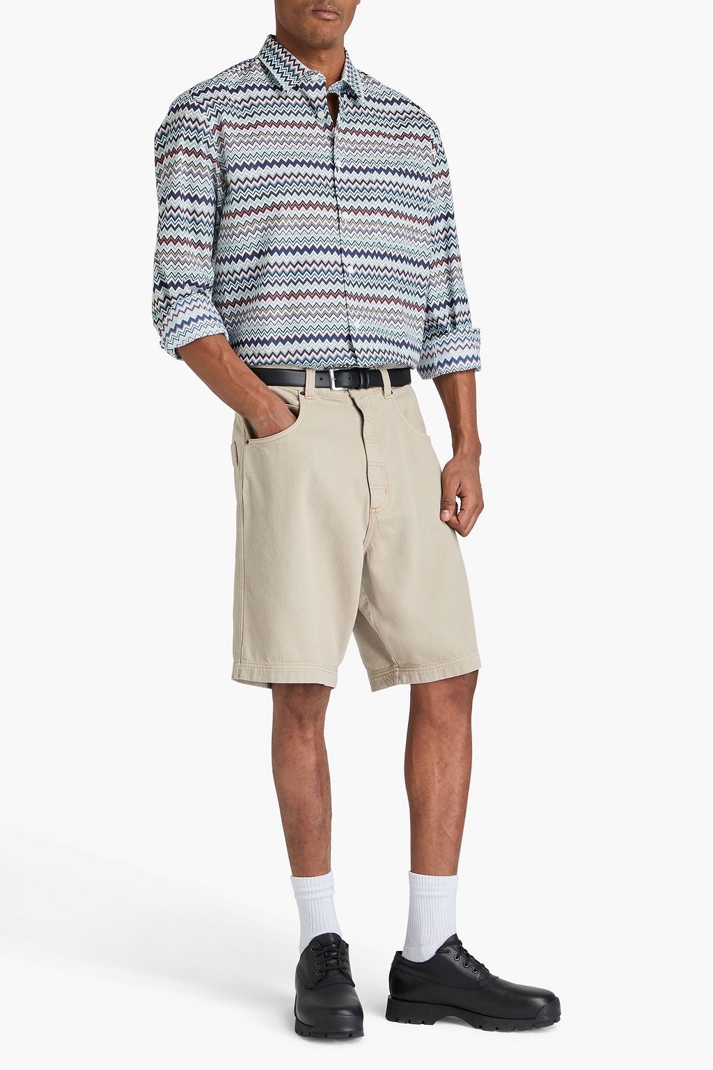 MISSONI Printed cotton-poplin shirt