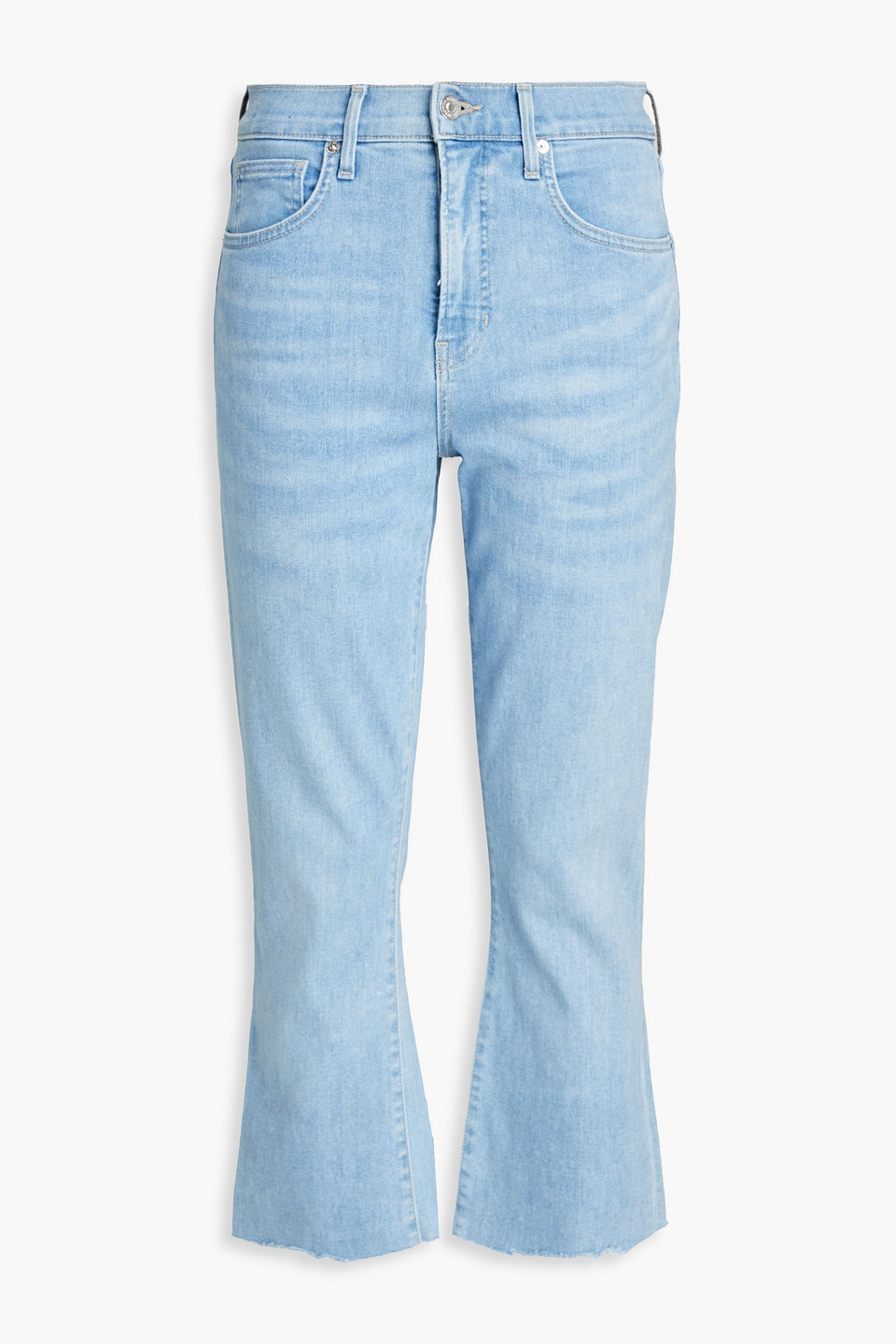 Veronica Beard Carly High-rise Kick-flare Jeans In Light Denim