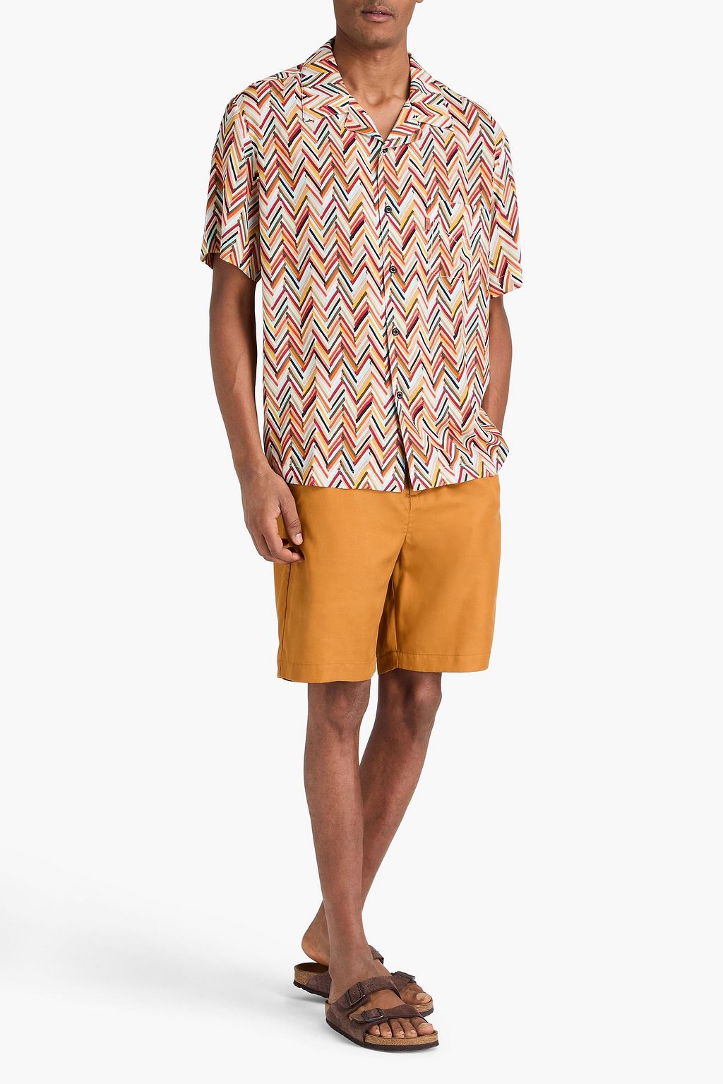 MISSONI قميص من نسيج محبوك مزين بطبعات