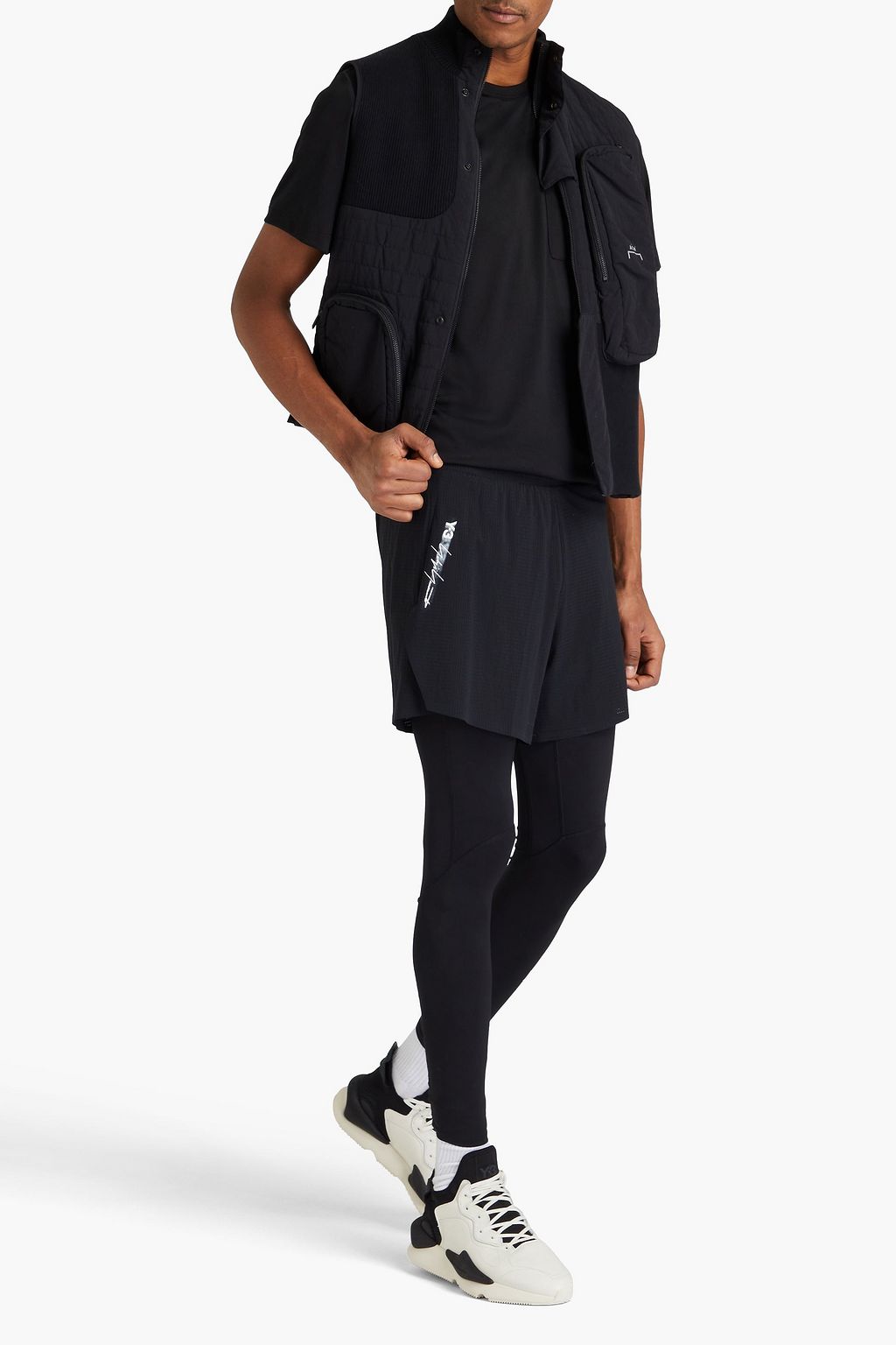 Y-3 Logo-print stretch-jersey shorts