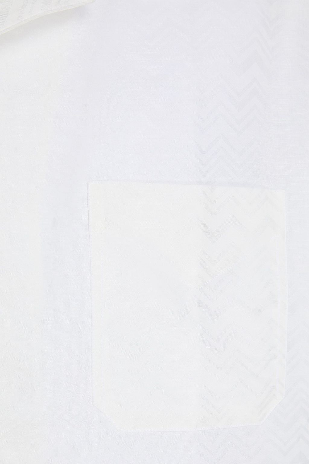 MISSONI قميص من مزيج الكتّان والقطن بحبكة الجاكار