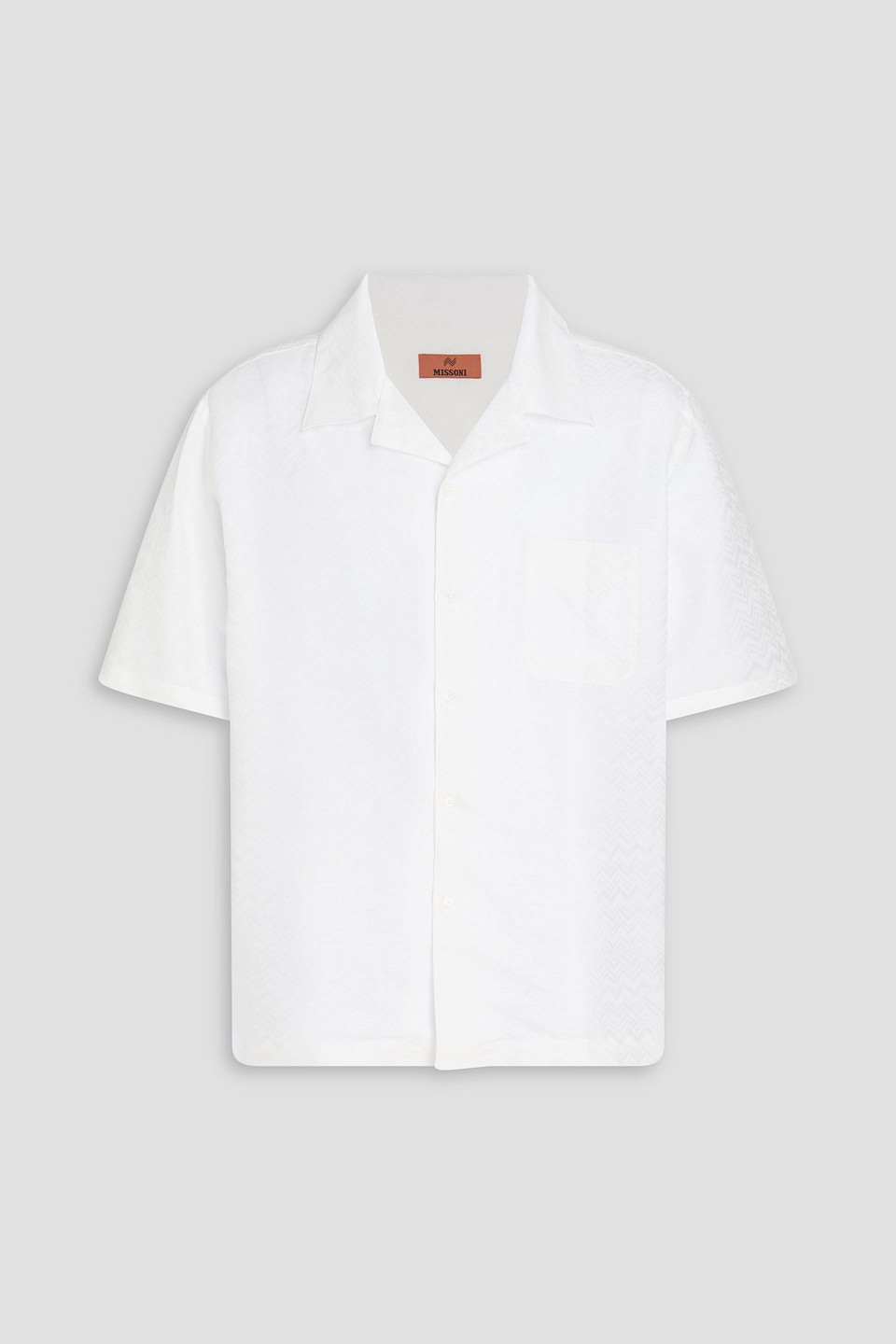 Missoni Cotton And Linen-blend Jacquard Shirt In White