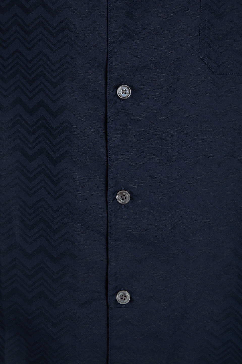 MISSONI COTTON AND LINEN-BLEND JACQUARD SHIRT