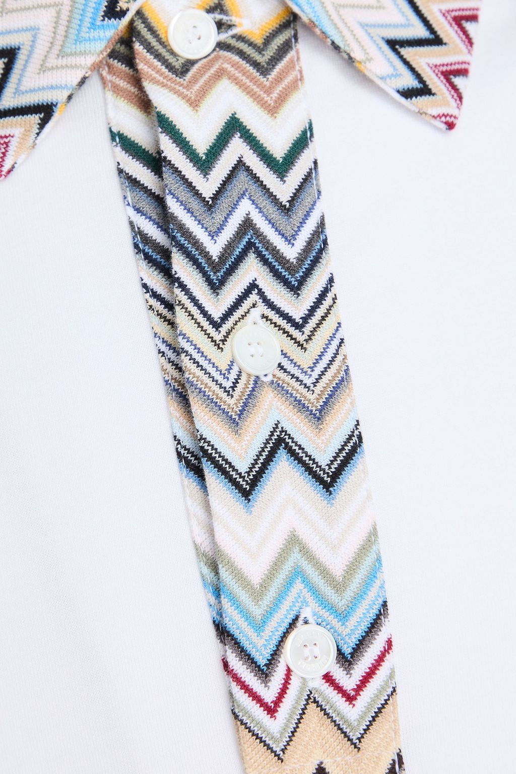 MISSONI قميص بولو من قطن الجيرسي بحواف محبوكة