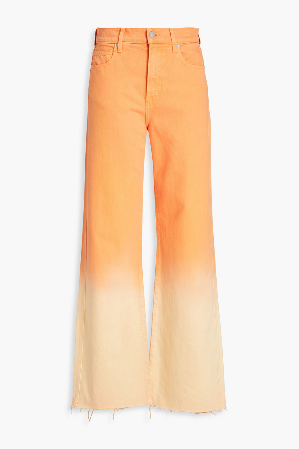 Veronica Beard Taylor Dégradé High-rise Wide-leg Jeans In Orange