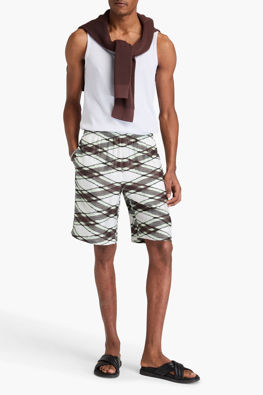 MISSONI شورت من الحرير مزين بطبعات