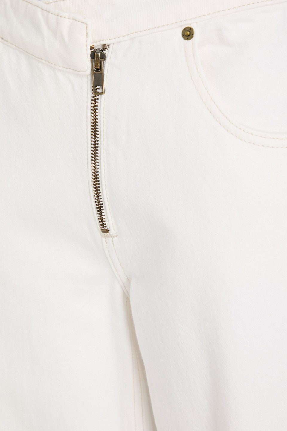 FRAME ZIP-DETAILED HIGH-RISE BARREL-LEG JEANS