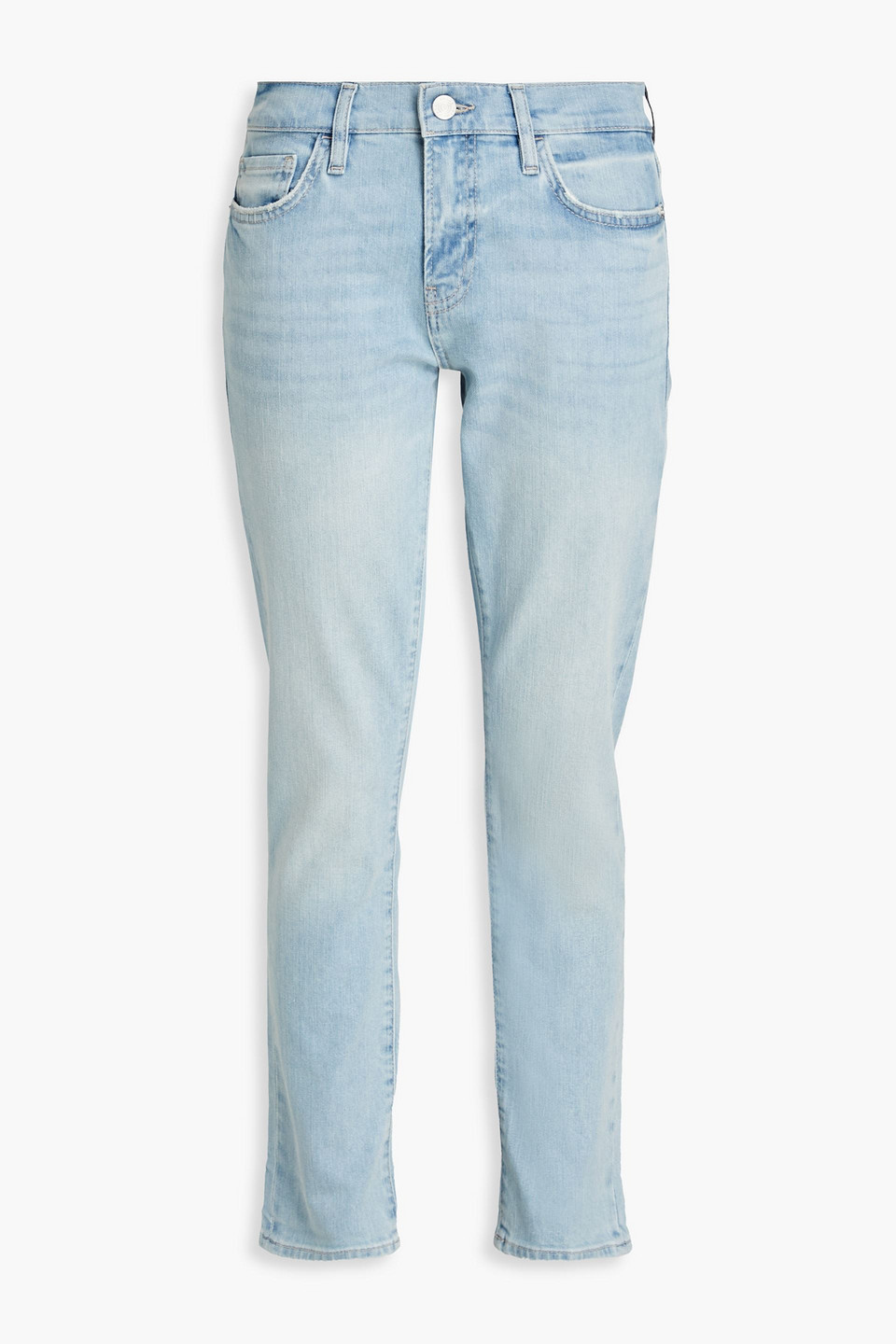 Frame Le Garcon Mid-rise Straight-leg Jeans In Hellblauer Denim