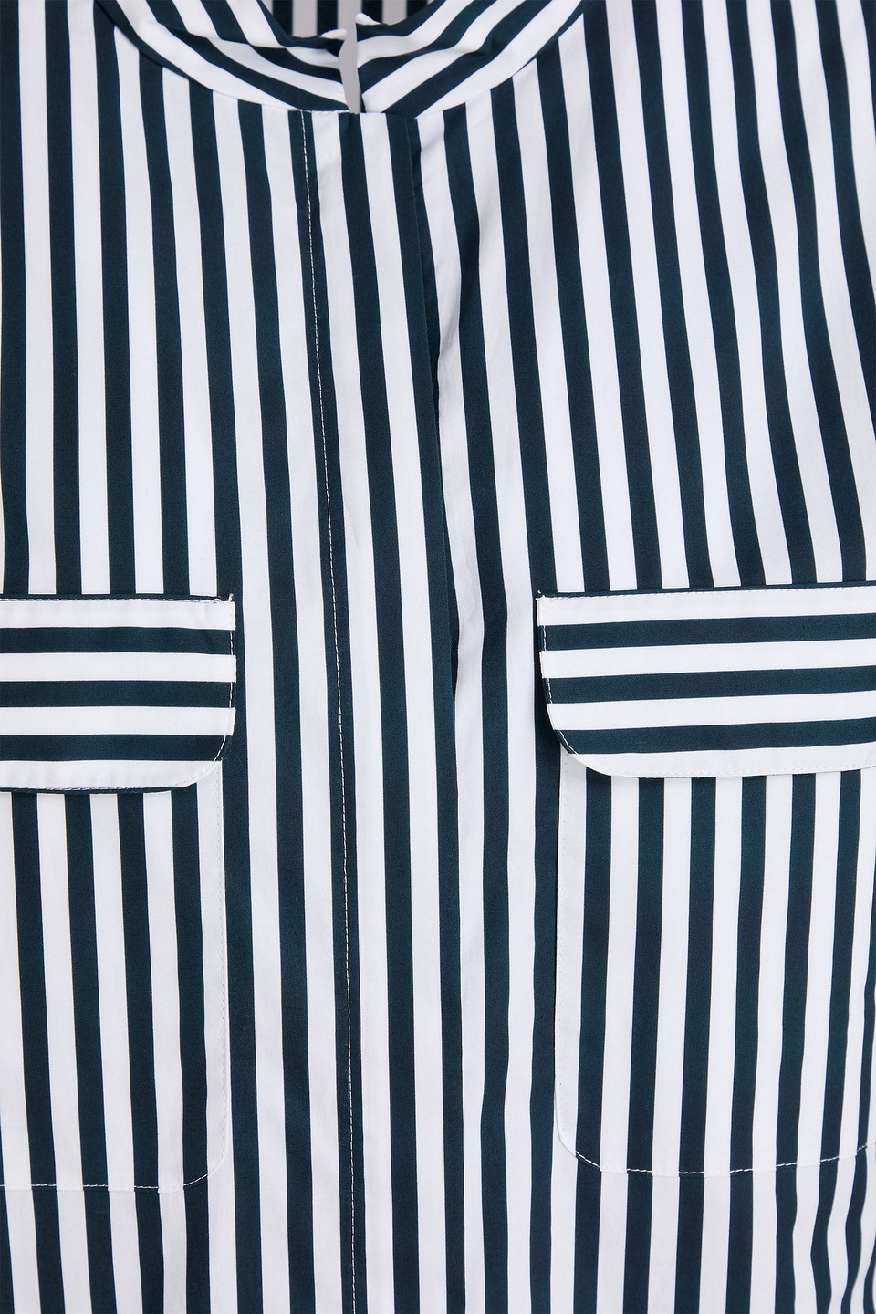 Frame Striped Cotton-poplin Shirt In Nachtblau