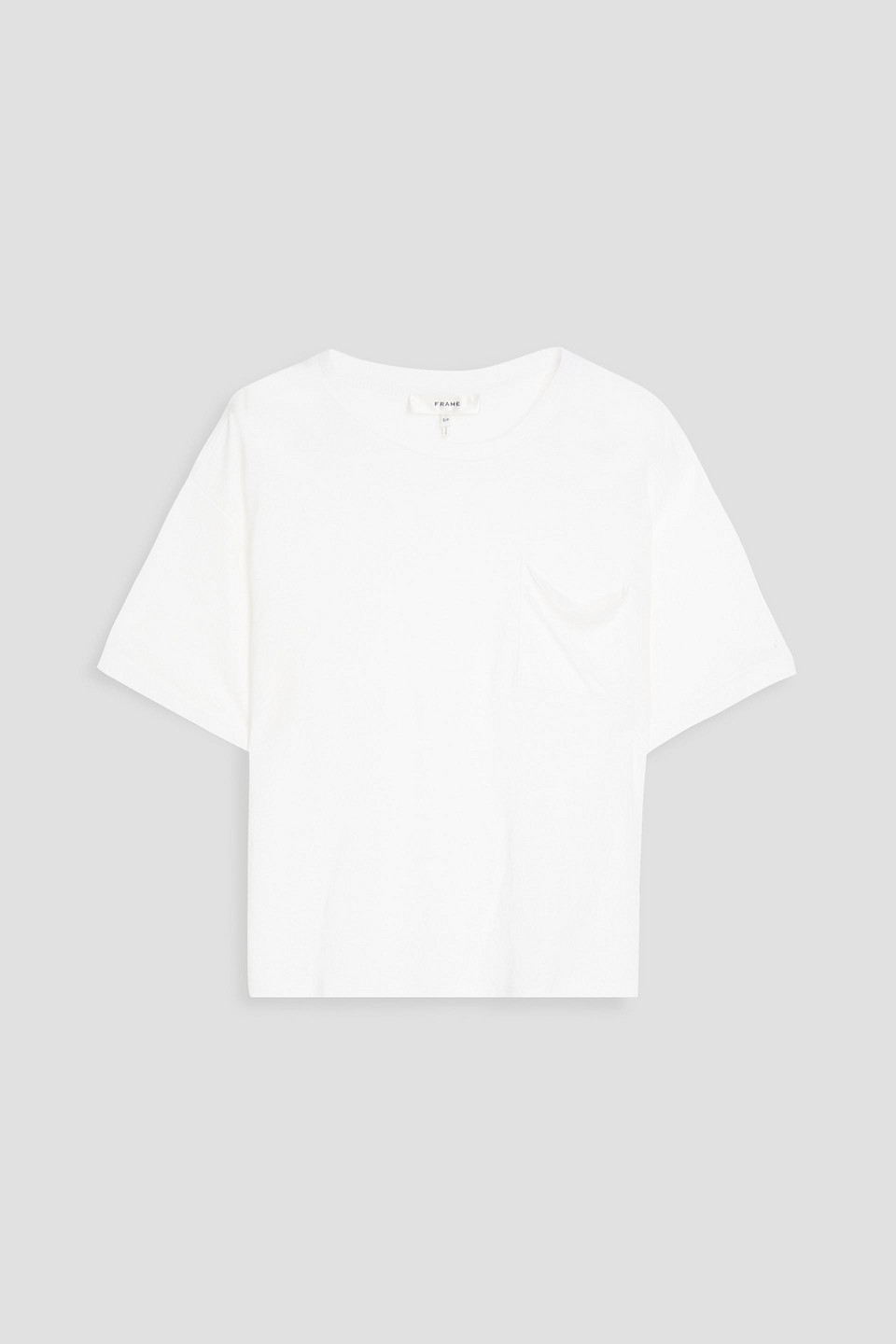 Frame Ribbed Stretch-modal T-shirt In White