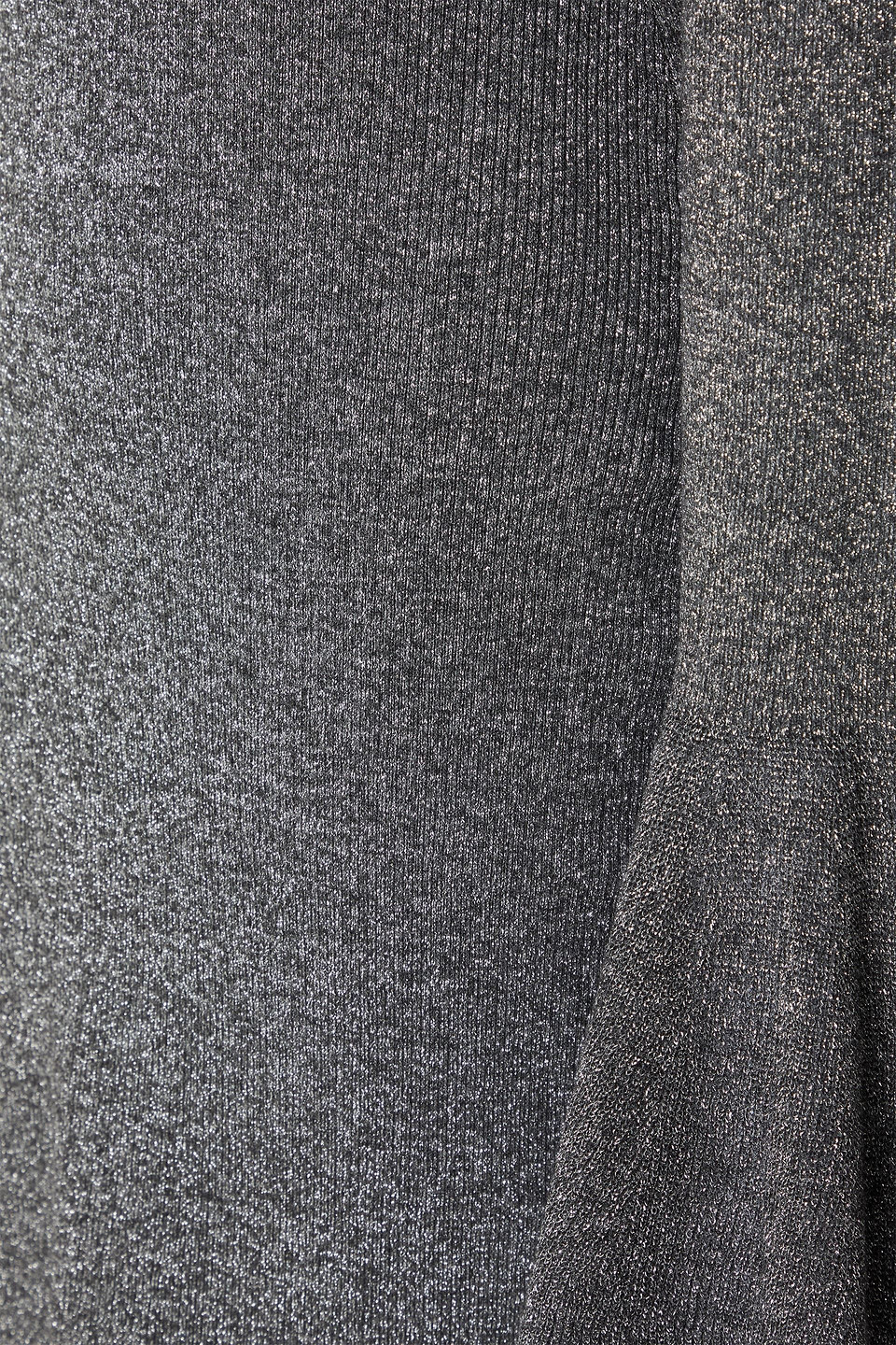 Frame Metallic Ribbed-knit Dress In Silber
