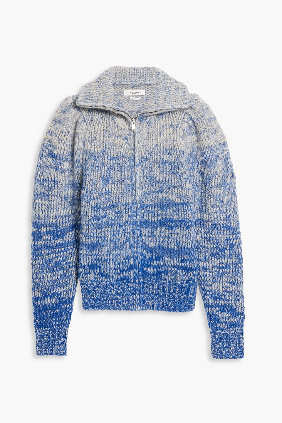 Isabel Marant Étoile Juliet Dégradé Knitted Zip-up Cardigan In Blue