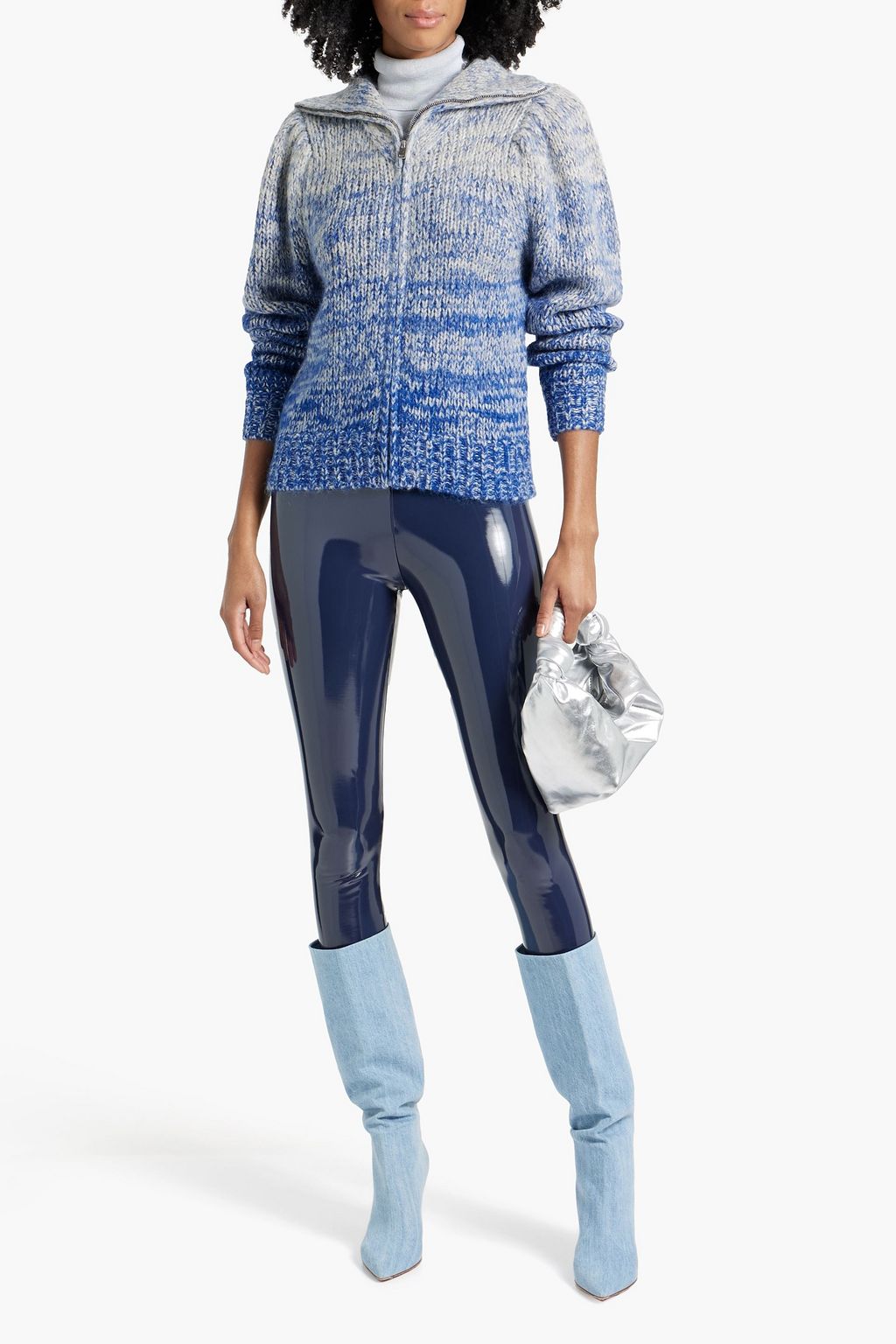 MARANT ÉTOILE Juliet dégradé knitted zip-up cardigan