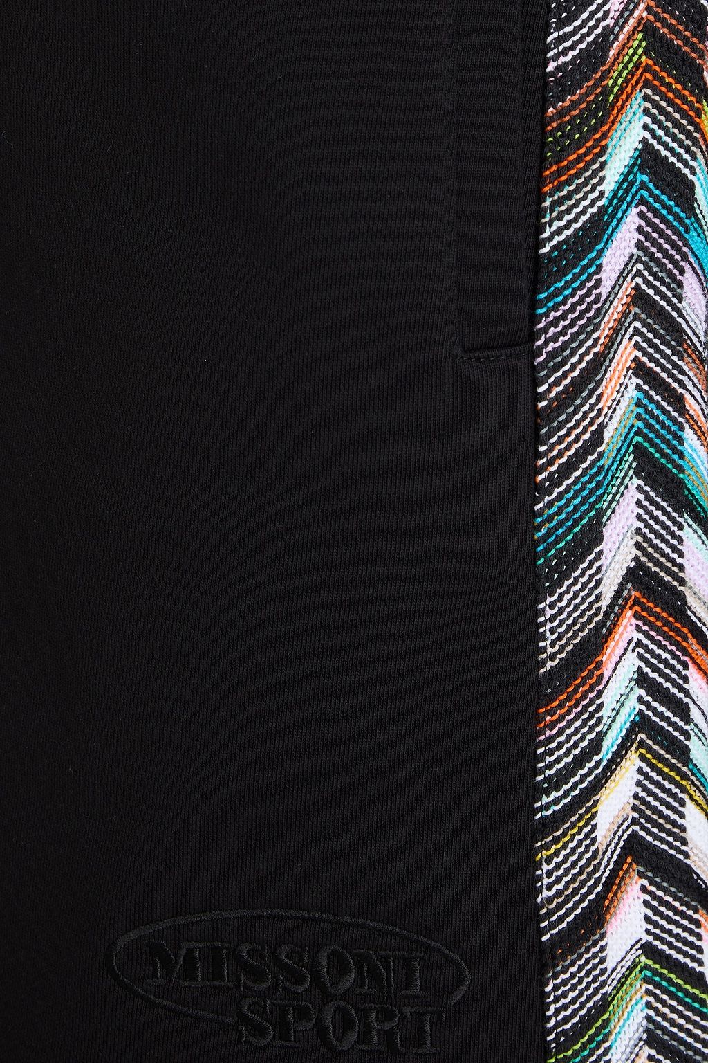 MISSONI شورت من قطن تيري فرنسي مطاطي ومزود برباط شدّ بحواف محبوكة