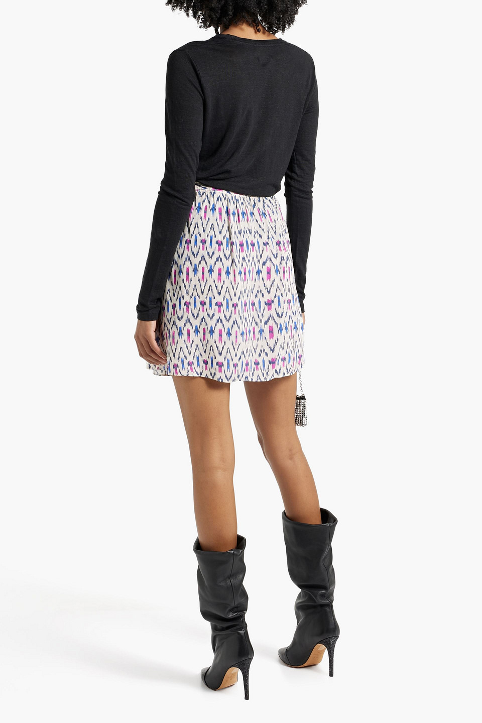 ISABEL MARANT ÉTOILE ASSIA PRINTED CREPE DE CHINE MINI SKIRT