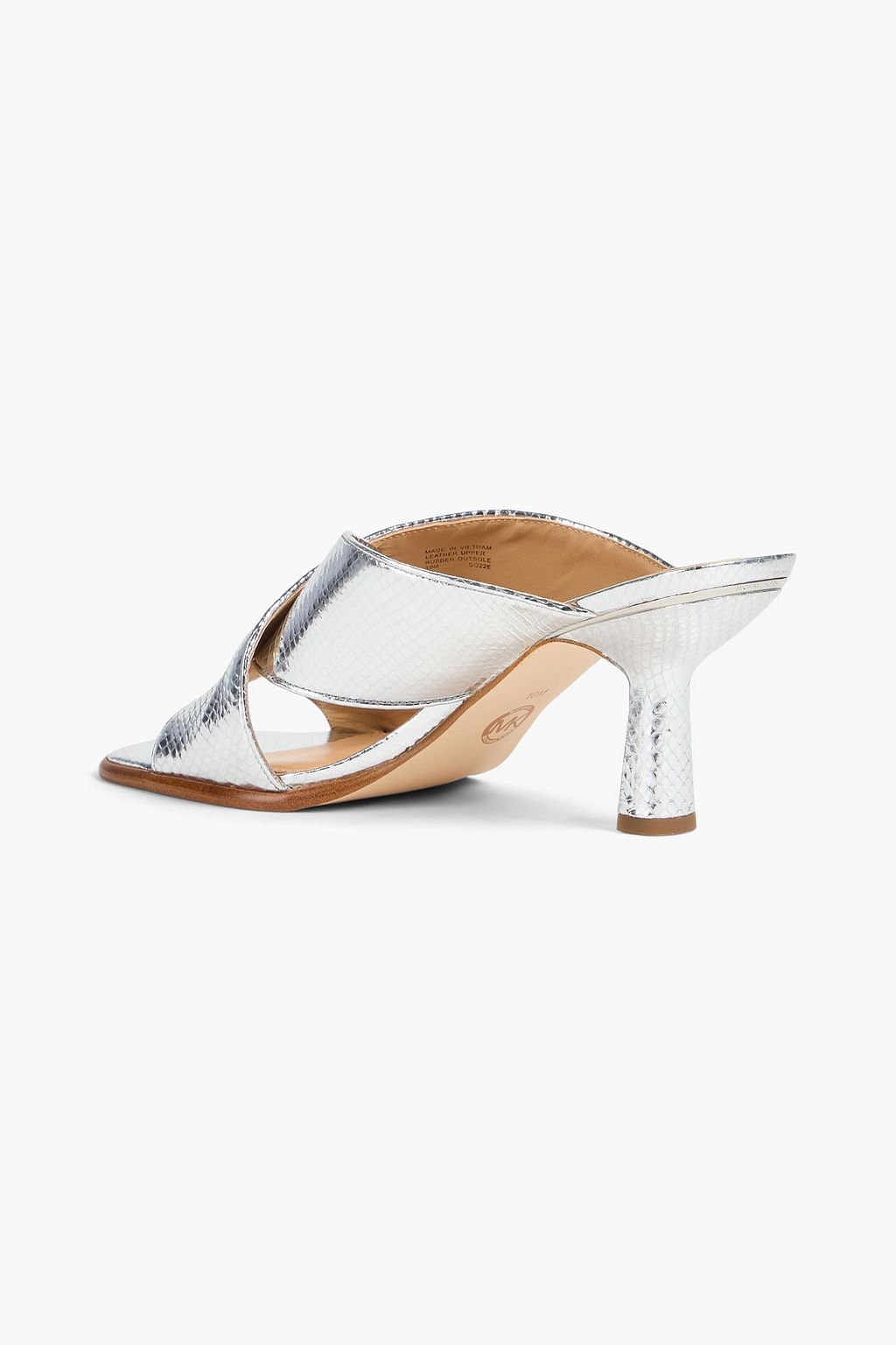 MICHAEL MICHAEL KORS Gideon スネーク風レザー ミュール メタリック