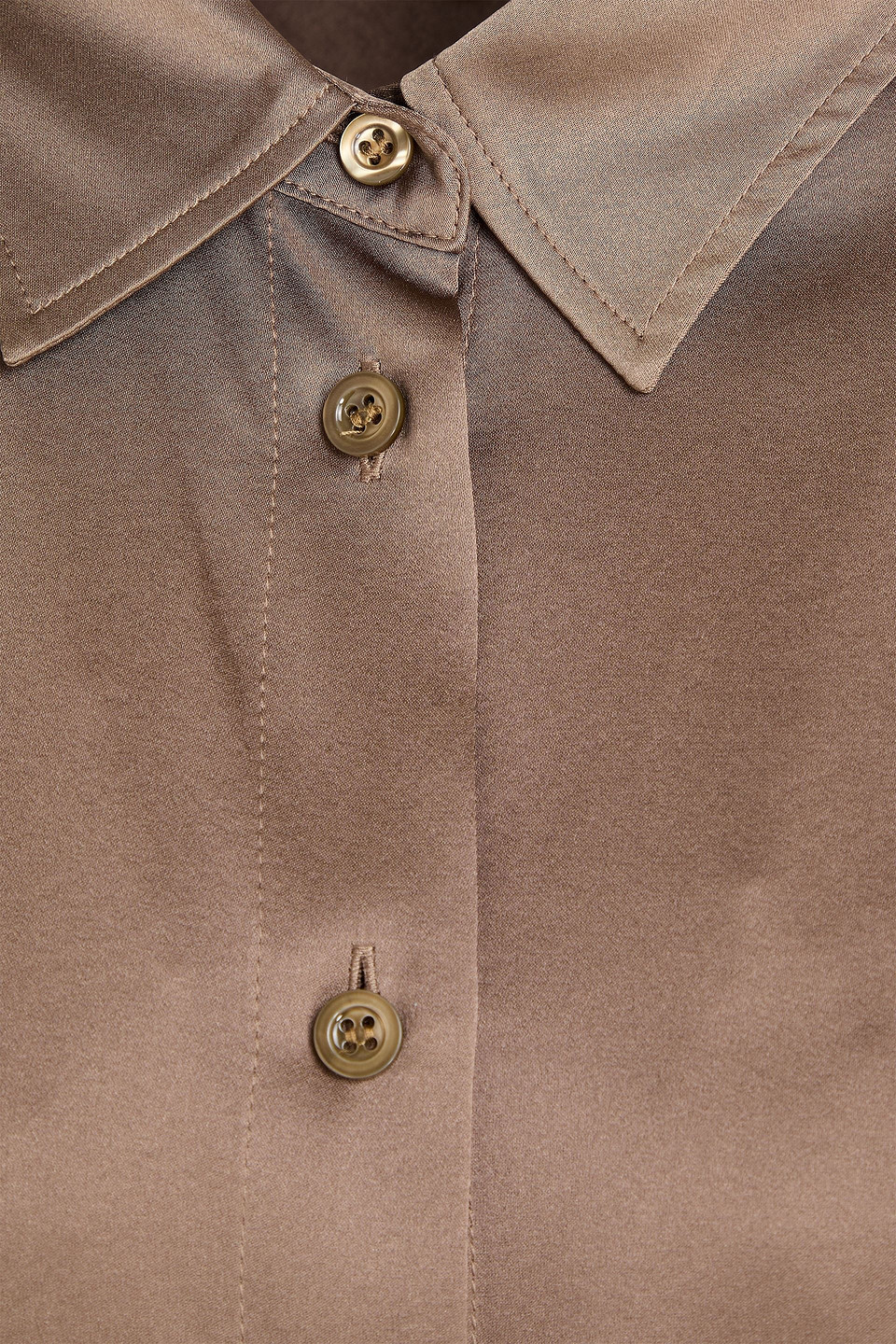 Frame The Standard Stretch-silk Satin Shirt In Neutral
