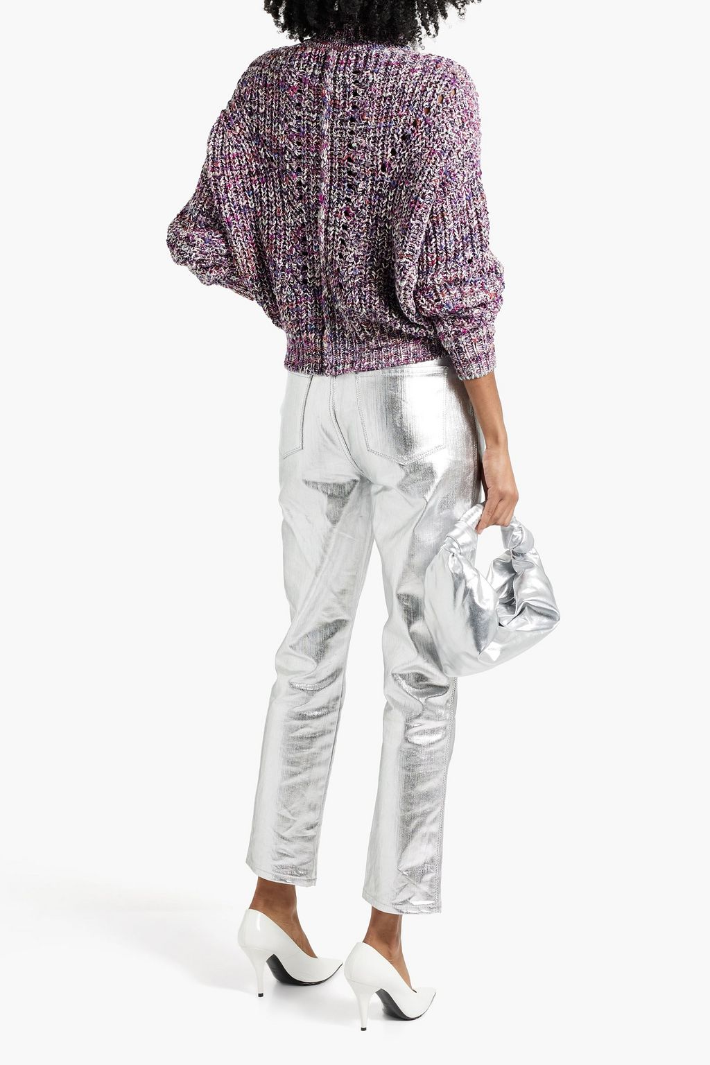 MARANT ÉTOILE Jarren marled ribbed-knit turtleneck sweater