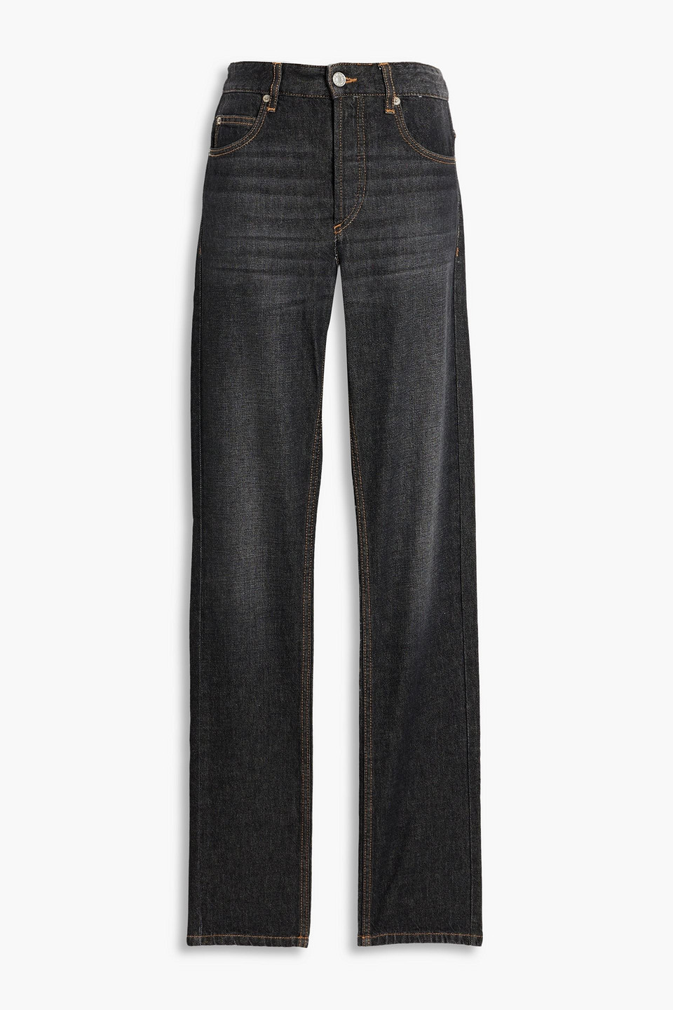 Isabel Marant Étoile Biliana High-rise Slim-leg Jeans In Charcoal