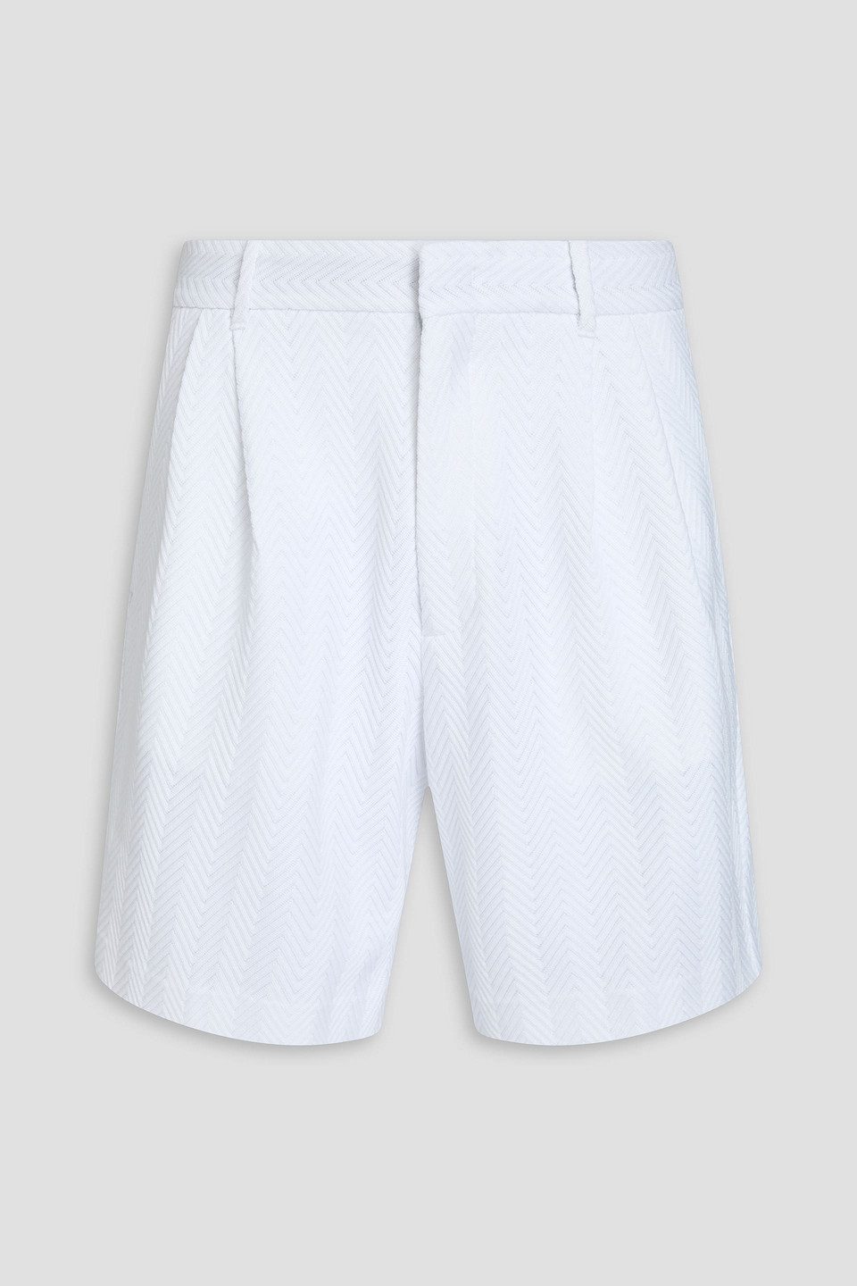 Missoni Crochet-knit Cotton-blend Shorts In Weiss
