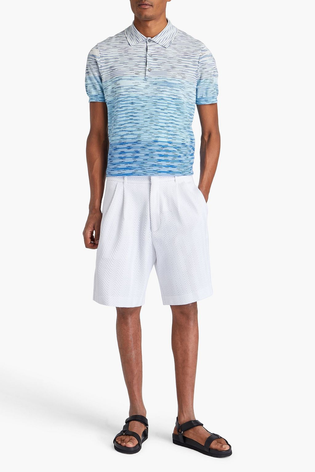 MISSONI 크리스털 장식 크레이프 크롭 탑