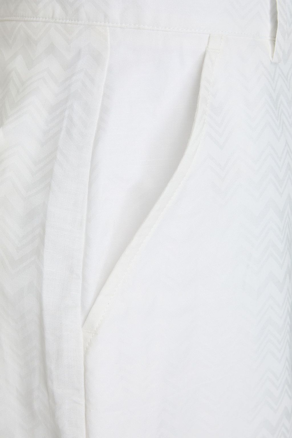 MISSONI شورت من مزيج الكتّان والقطن بحبكة الجاكار