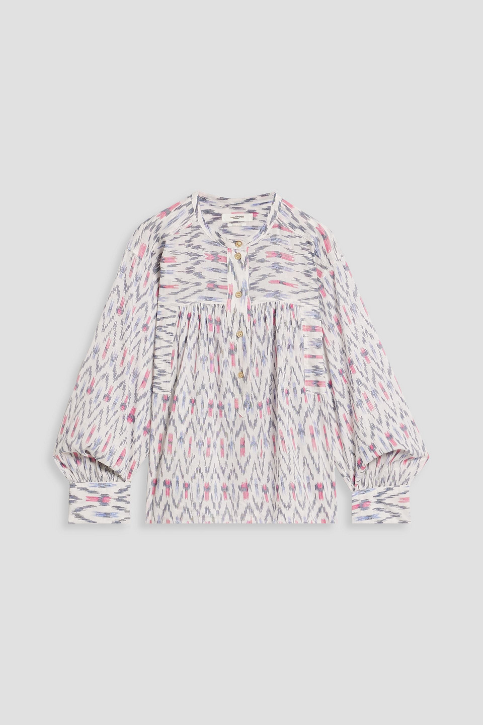 Isabel Marant Étoile Lally Printed Cotton-voile Blouse In Ecru