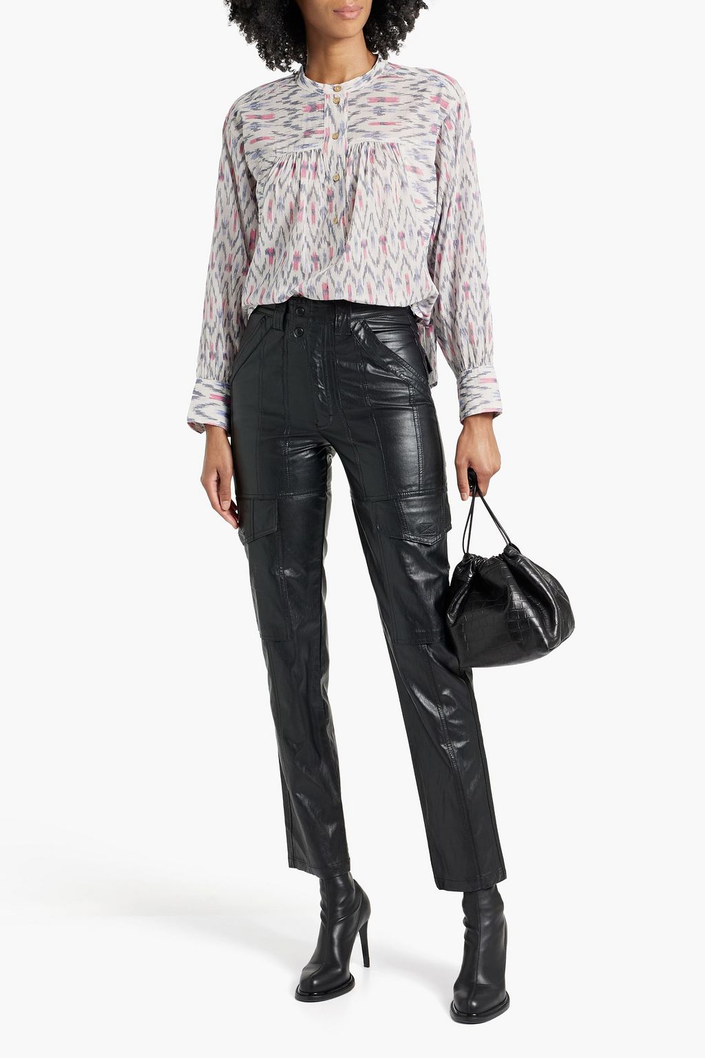 MARANT ÉTOILE Lally printed cotton-voile blouse
