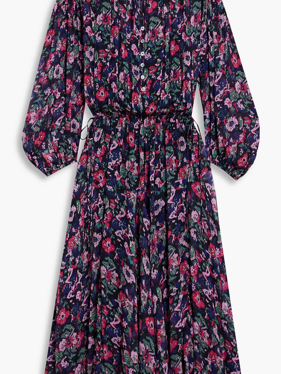 saureli printed georgette midi dress