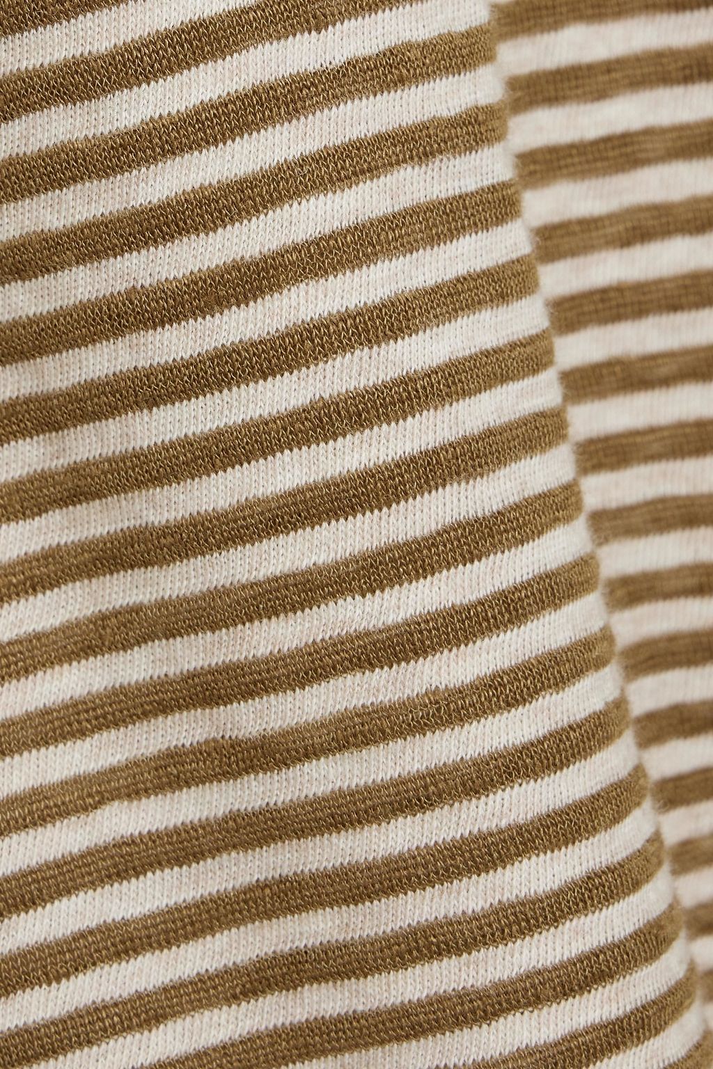 MARANT ÉTOILE Leontine striped cotton and linen-blend T-shirt