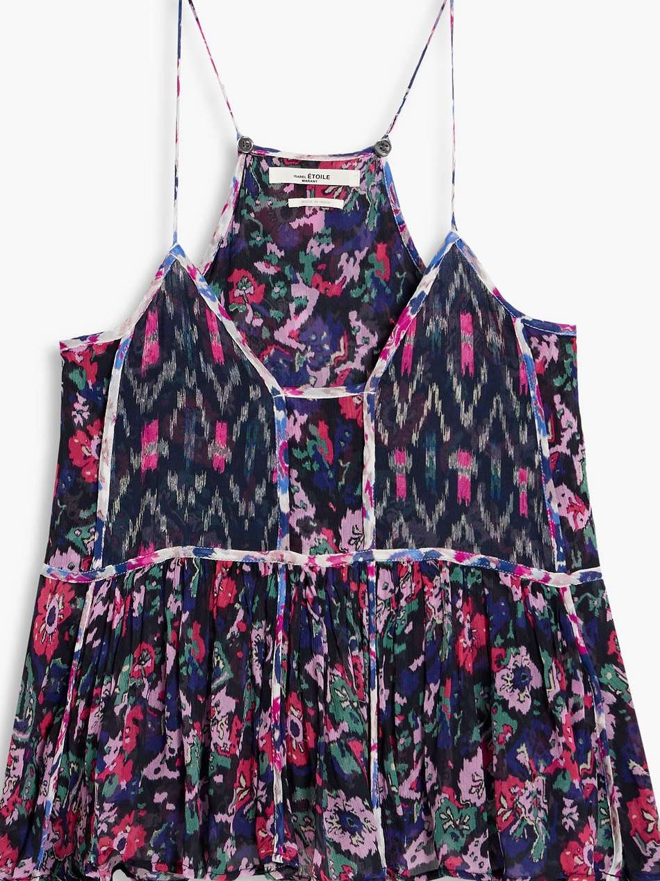 printed georgette peplum top