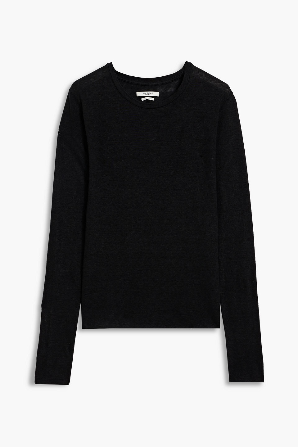 Isabel Marant Étoile Kaaron Linen-jersey Top In Black