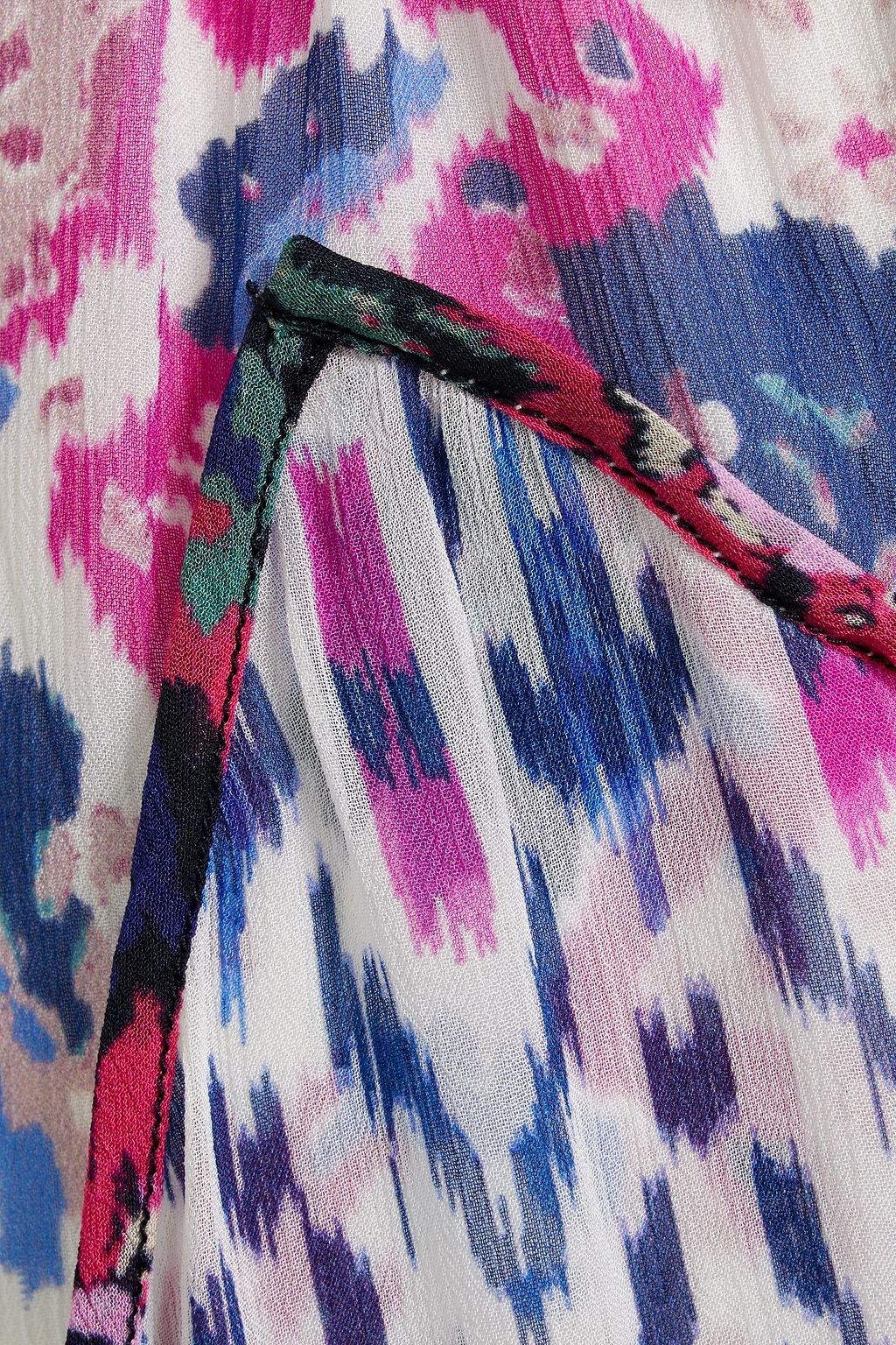 MARANT ÉTOILE Printed georgette straight-leg pants