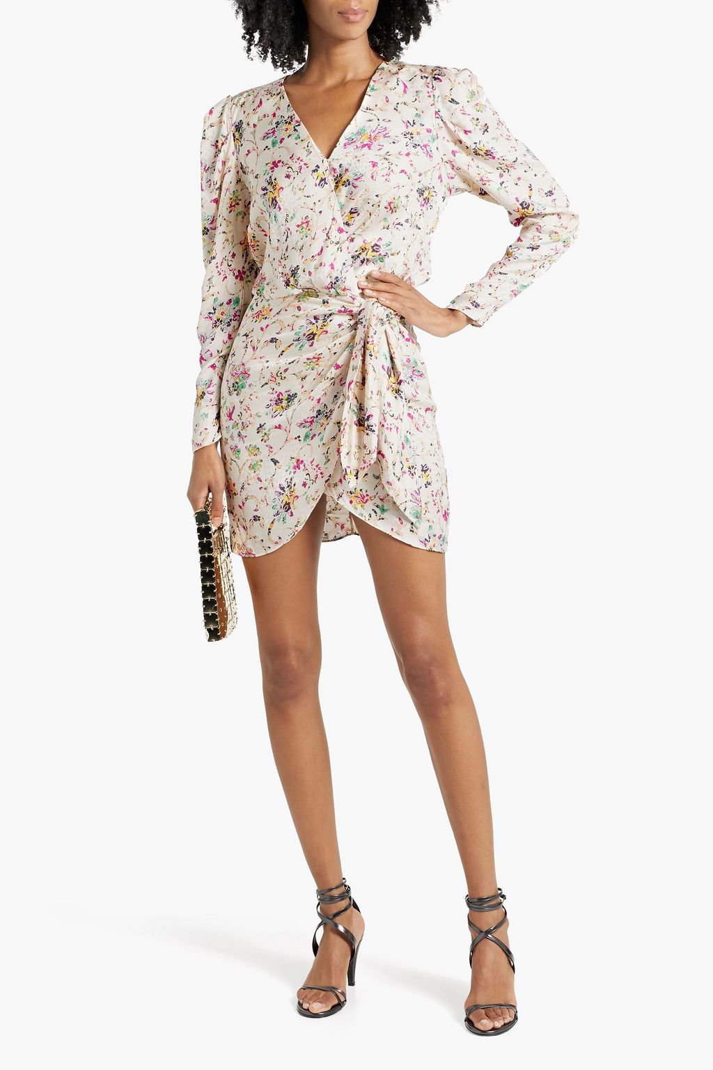 MARANT ÉTOILE Baikal printed jacquard mini wrap dress