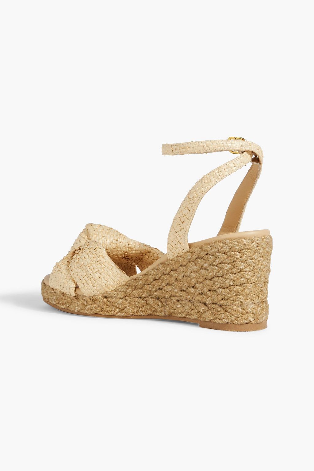 STUART WEITZMAN Playa フェイクラフィア エスパドリーユウェッジサンダル