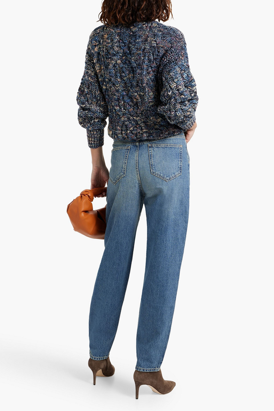 Isabel Marant Étoile Corsy J High-rise Tapered Jeans In Mid Denim