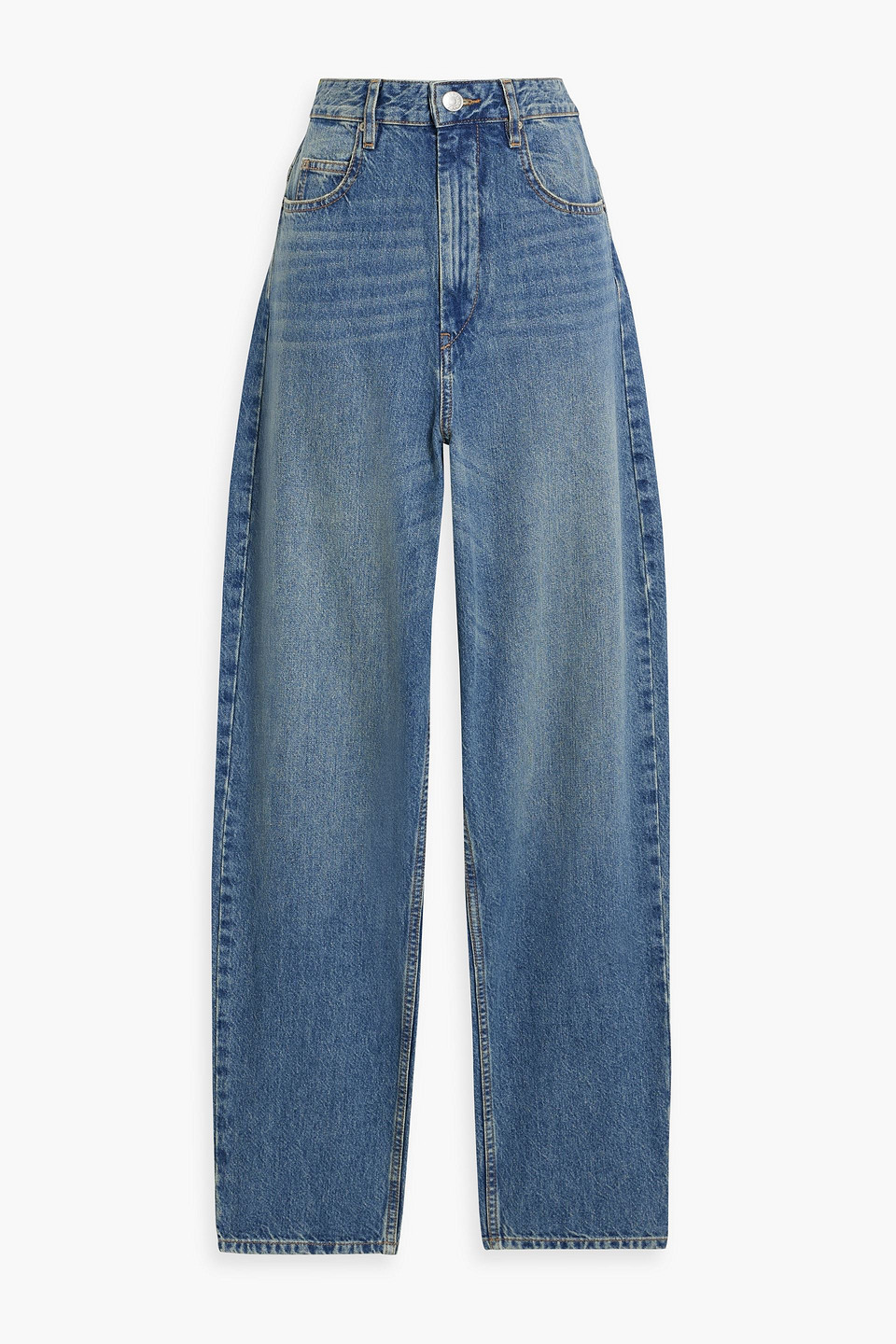 Isabel Marant Étoile Corsy J High-rise Tapered Jeans In Mid Denim