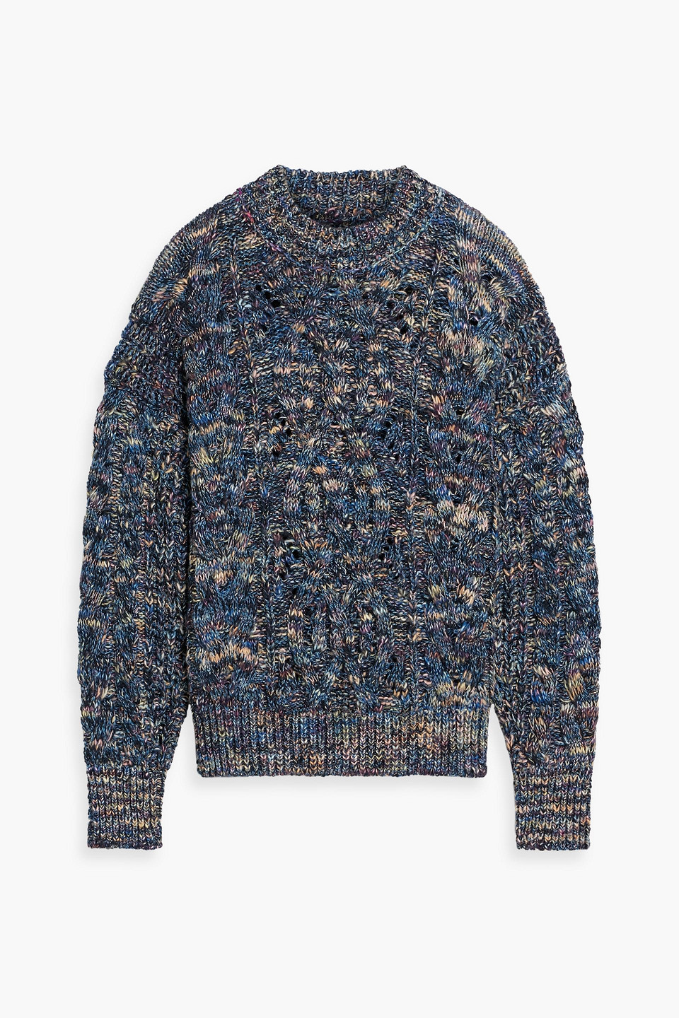 Isabel Marant Étoile Lenz Marled Cable-knit Sweater In Blue