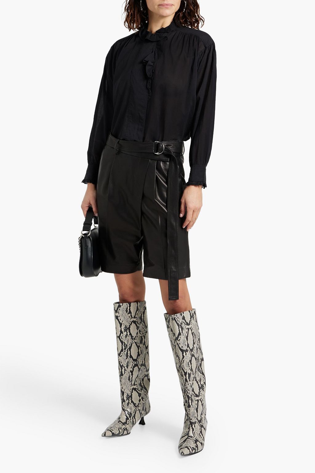 MARANT ÉTOILE Pamias ruffled cotton-voile blouse